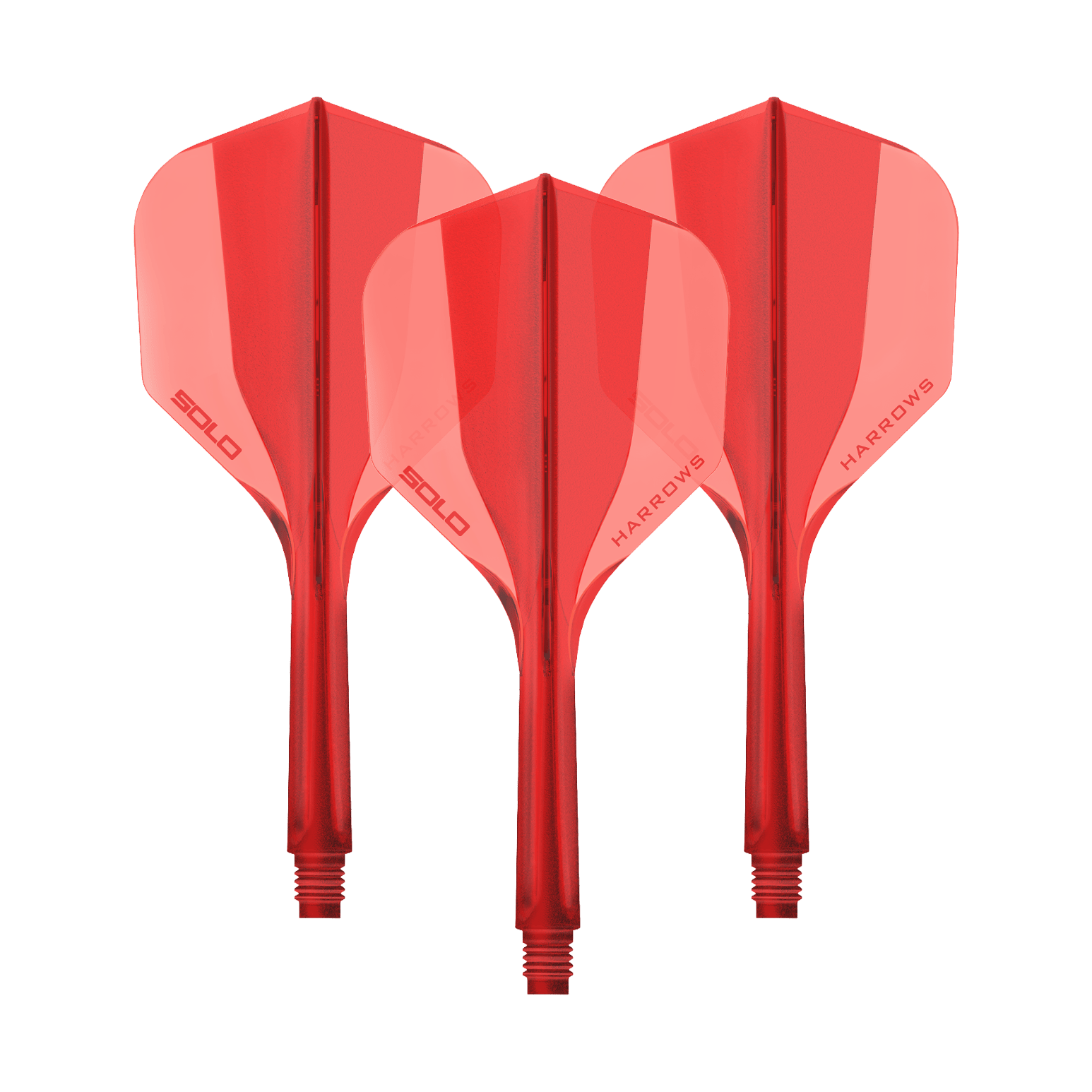 Harrows Solo No6 Flight Shaft System - Rood Ein Flight-Shaft-System in Rot wird gezeigt. Das Bild zeigt das Harrows Solo No6 Flight Shaft System mit einer Länge von 27 mm.