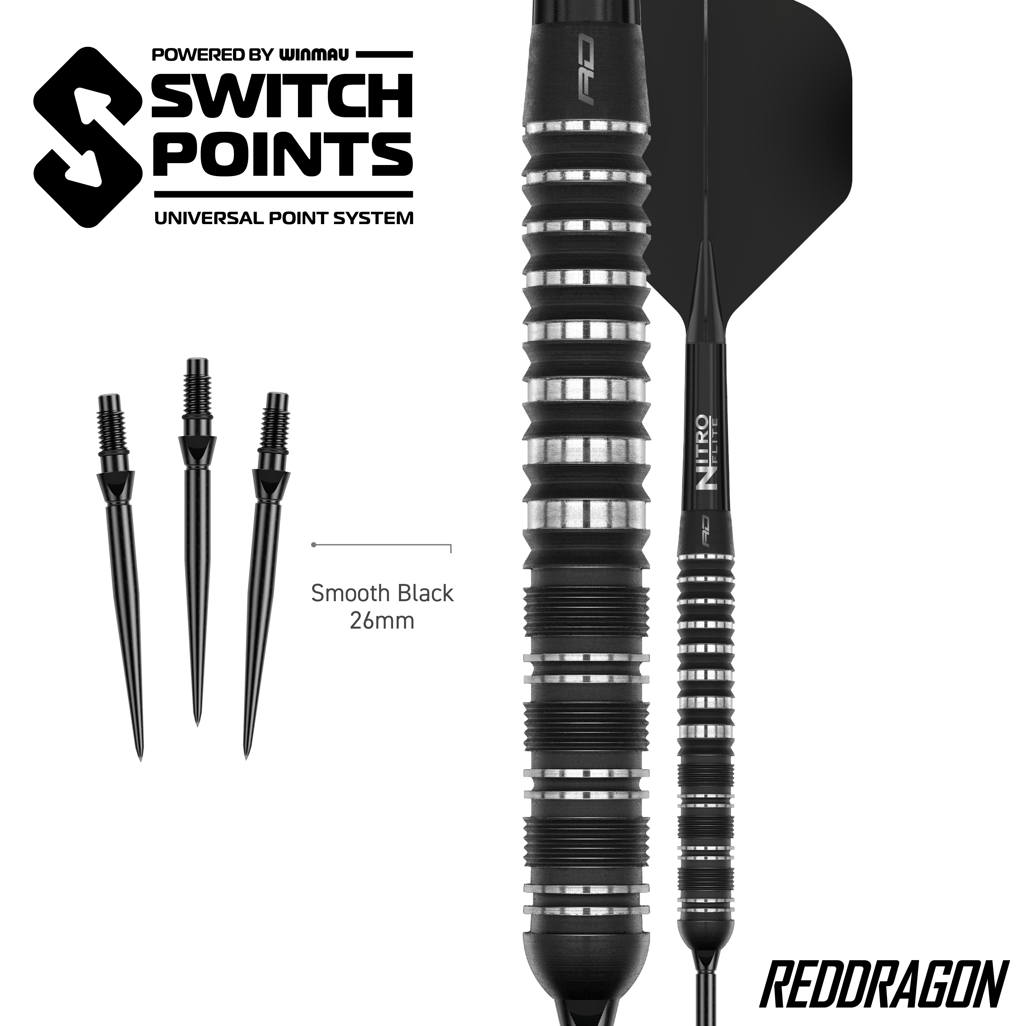 Red Dragon Sable Parallel Switch Point Stalen Darts Abgebildet sind die Red Dragon Sable Parallel Switch Point Steeldarts. Präzision und gutes Design zeichnen diese Darts aus.