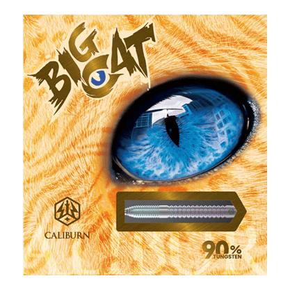 Caliburn Big Cats Ocelot stalen dartpijlen Caliburn Big Cats Ozelot Steeldarts mit einem Gewicht von 23g. Das Bild zeigt die Steeldarts aus einer anderen Perspektive.