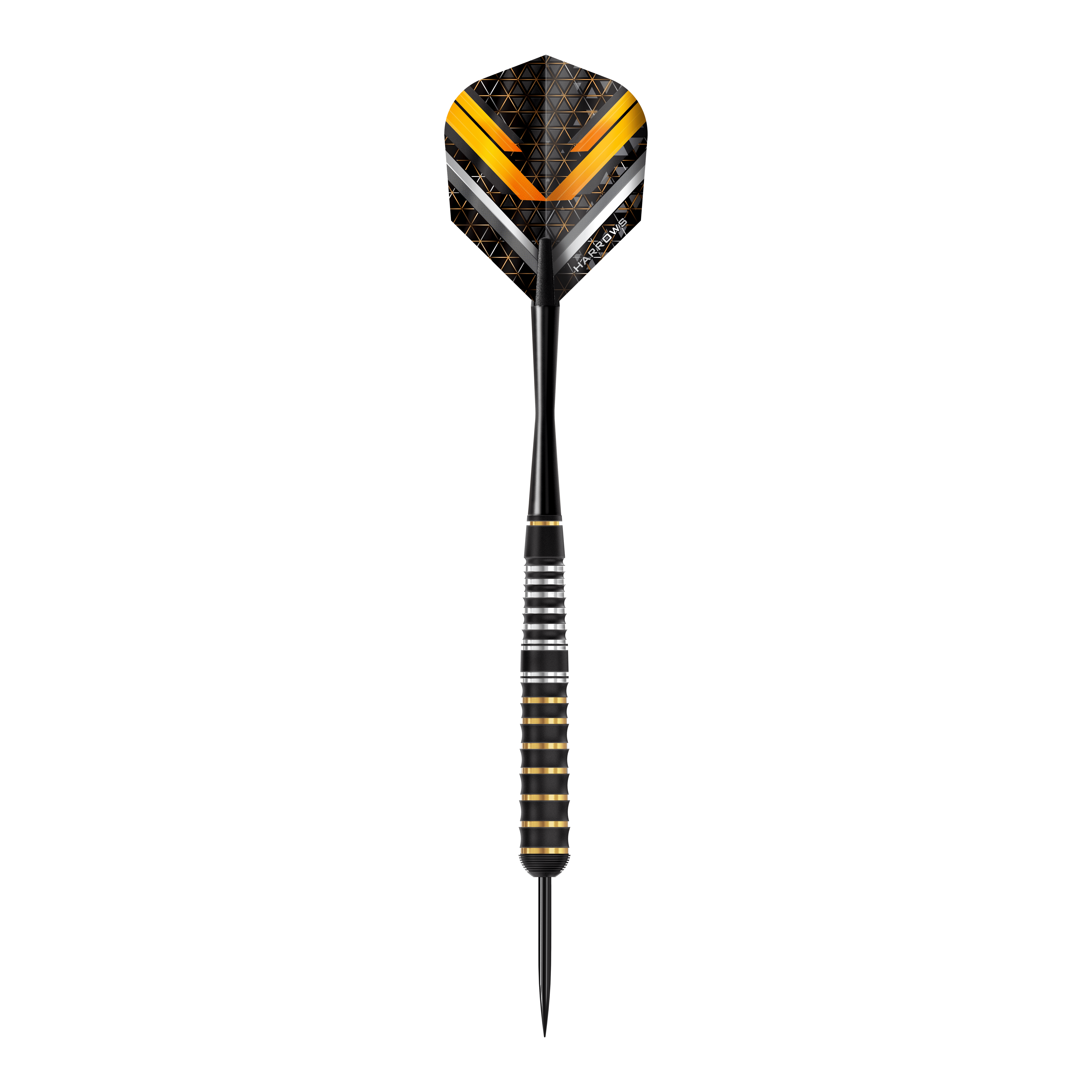 Harrows Vulcan stalen darts Auf dem Foto sind Harrows Vulcan Steeldarts zu sehen. Sie zeichnen sich durch ihr modernes Design aus.