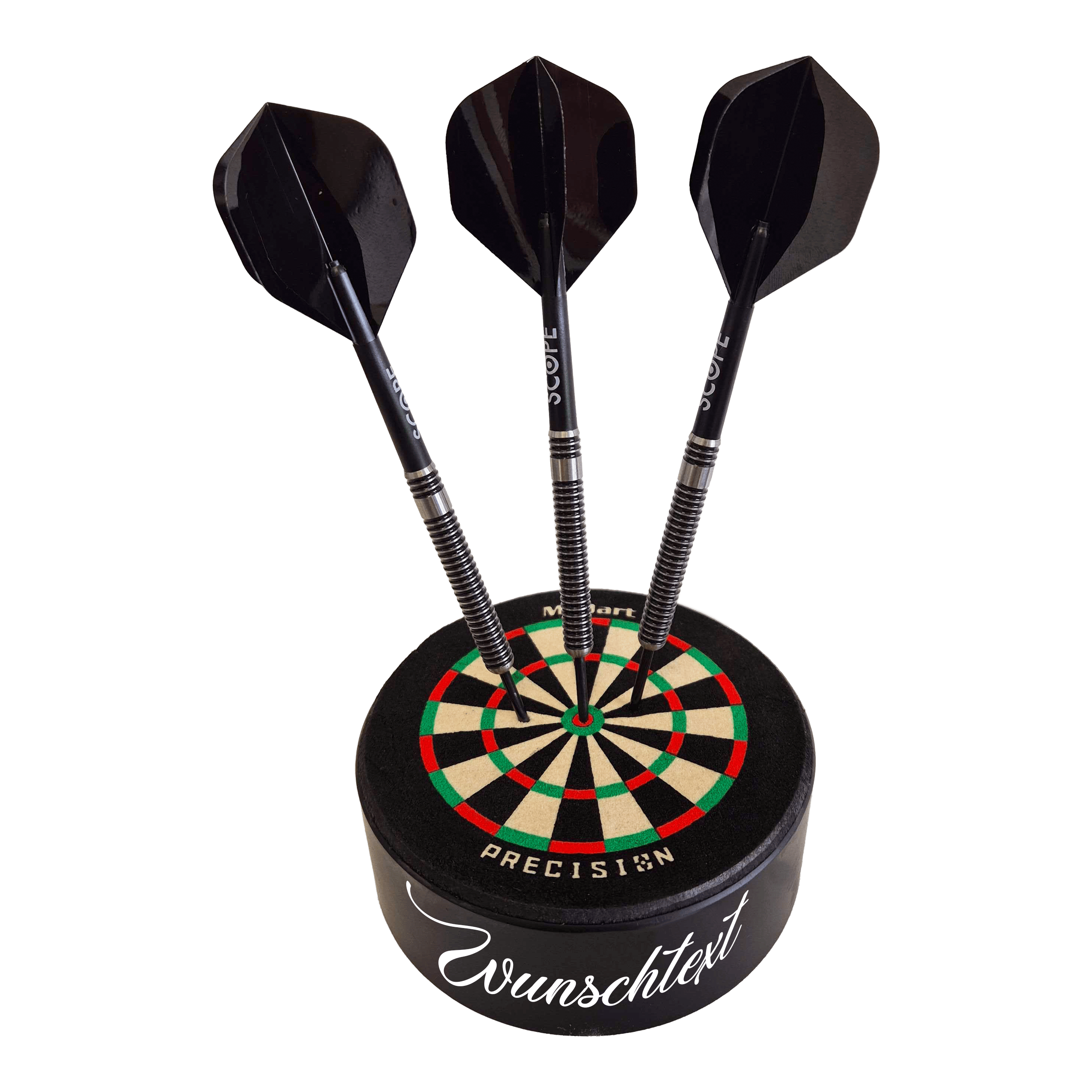McDart Precision Mini Dartbord met aangepaste tekst Gezeigt wird ein Artikel mit dem Dateinamen 765_McDart_Mini_Precision_Dartboard_Darthalter_1_WeatherSunday. Das Produkt gehört vermutlich zur Kategorie Dartboard-Halterungen.