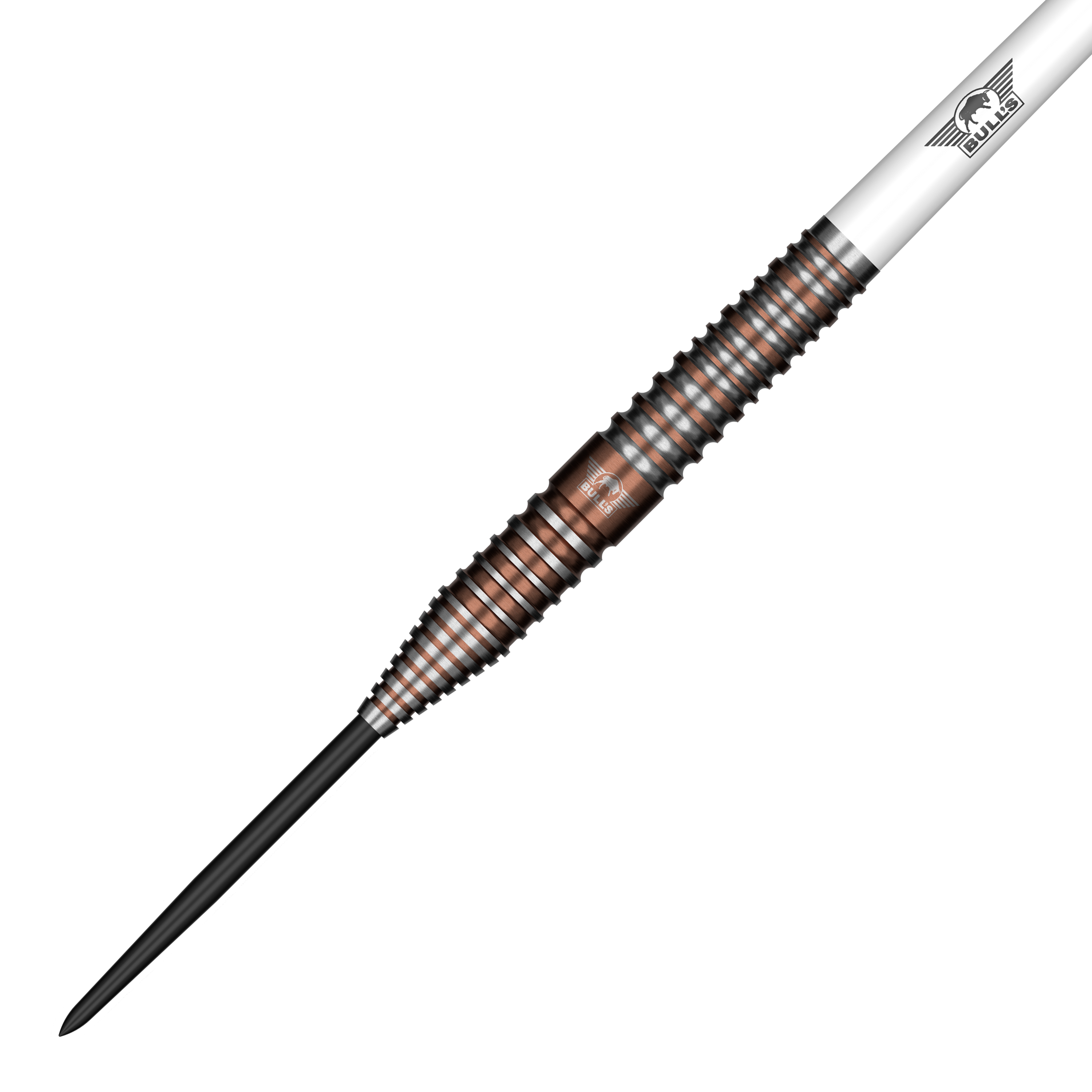 Das Bild zeigt Bulls NL Max Hopp E5 Steeldarts. Die Darts sind hochwertig verarbeitet und optimal für Turnierspieler.