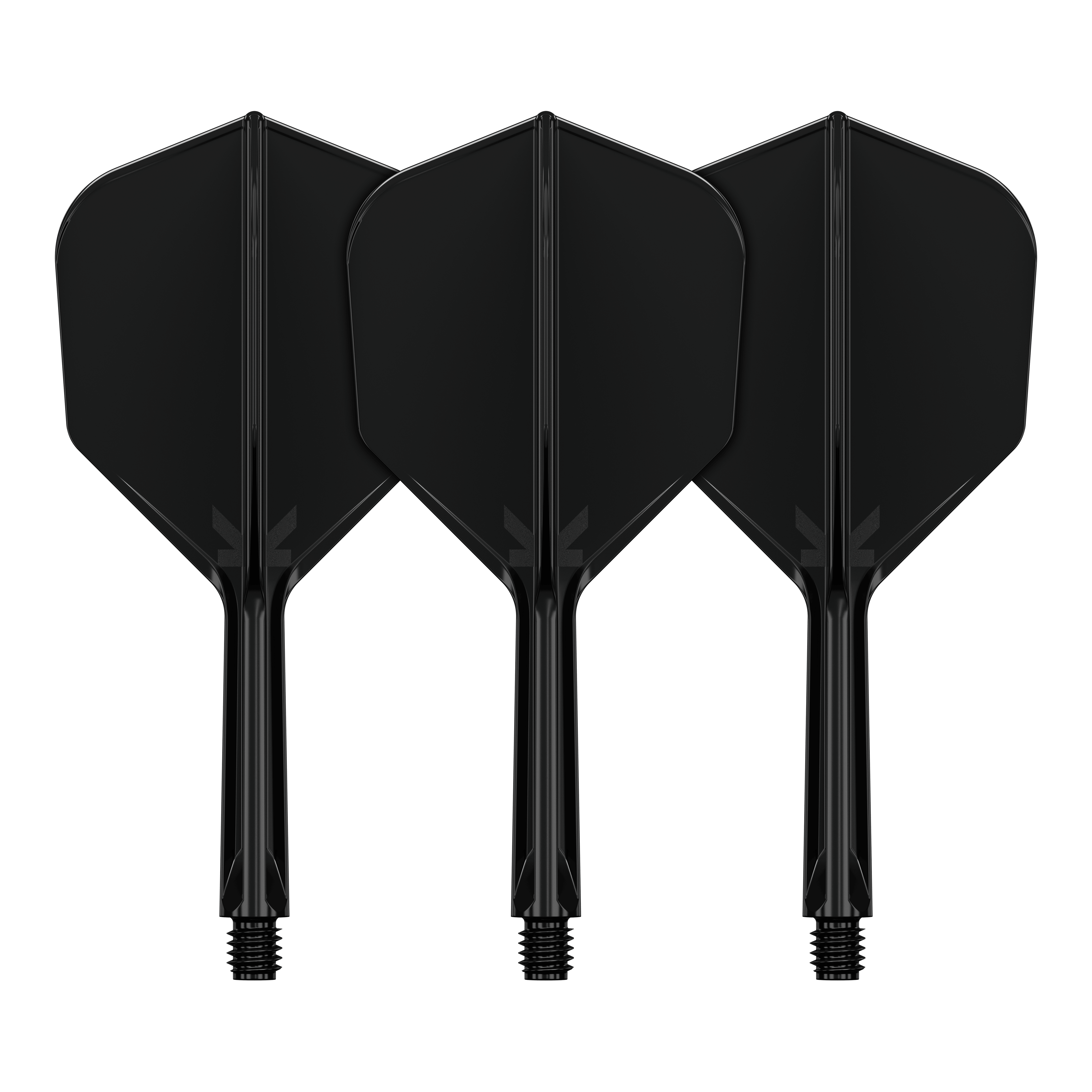 Target K-Flex No6 Vluchtsysteem - Zwart Zu sehen ist das Flight-System Target K-Flex No6 in Schwarz mit einer Länge von 26 mm. Es handelt sich um ein Zubehör für Dartpfeile.