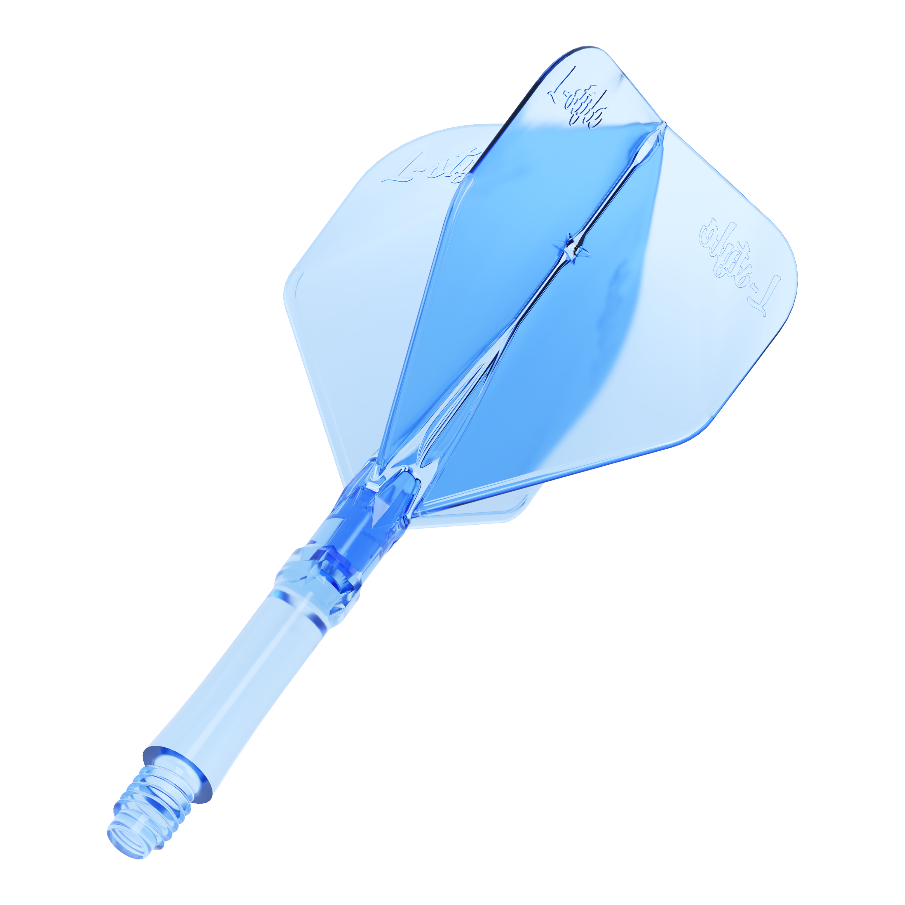 L-Style L-Systeem Flights - Helderblauw Abgebildet ist das Produkt L-Style L-Sytem Flights - Clear Blue. Die transparent blauen Flights werden zum Spielen von Darts verwendet.