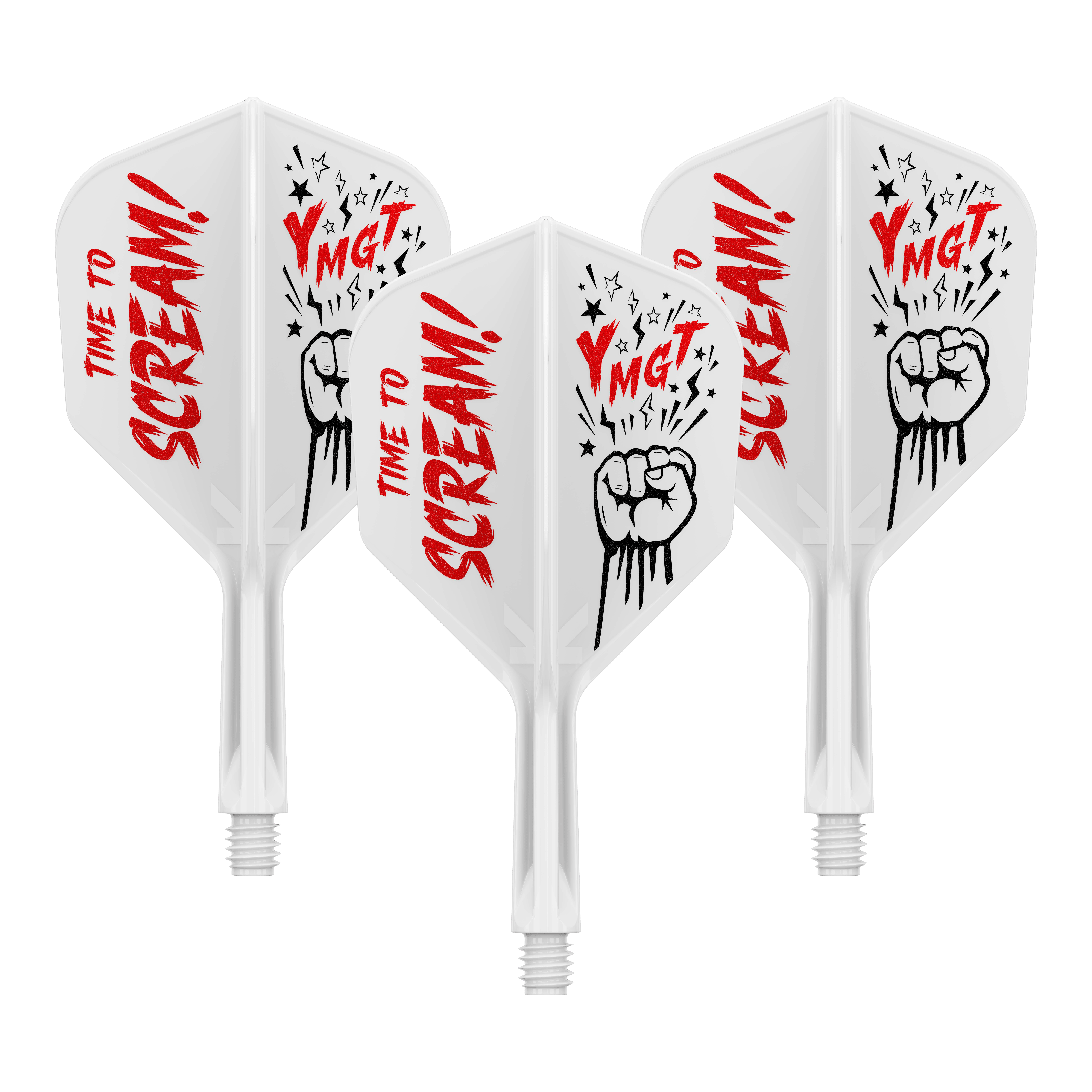 Target Japan K-Flex Scream No6 Flight Shaft-systeem Zu sehen ist das Produkt 410242_Target_Japan_K-Flex_Scream_No6_Flight-Shafts-System_19mm_1Set. Es dürfte sich um einen Dartflight mit Schaftsystem handeln.