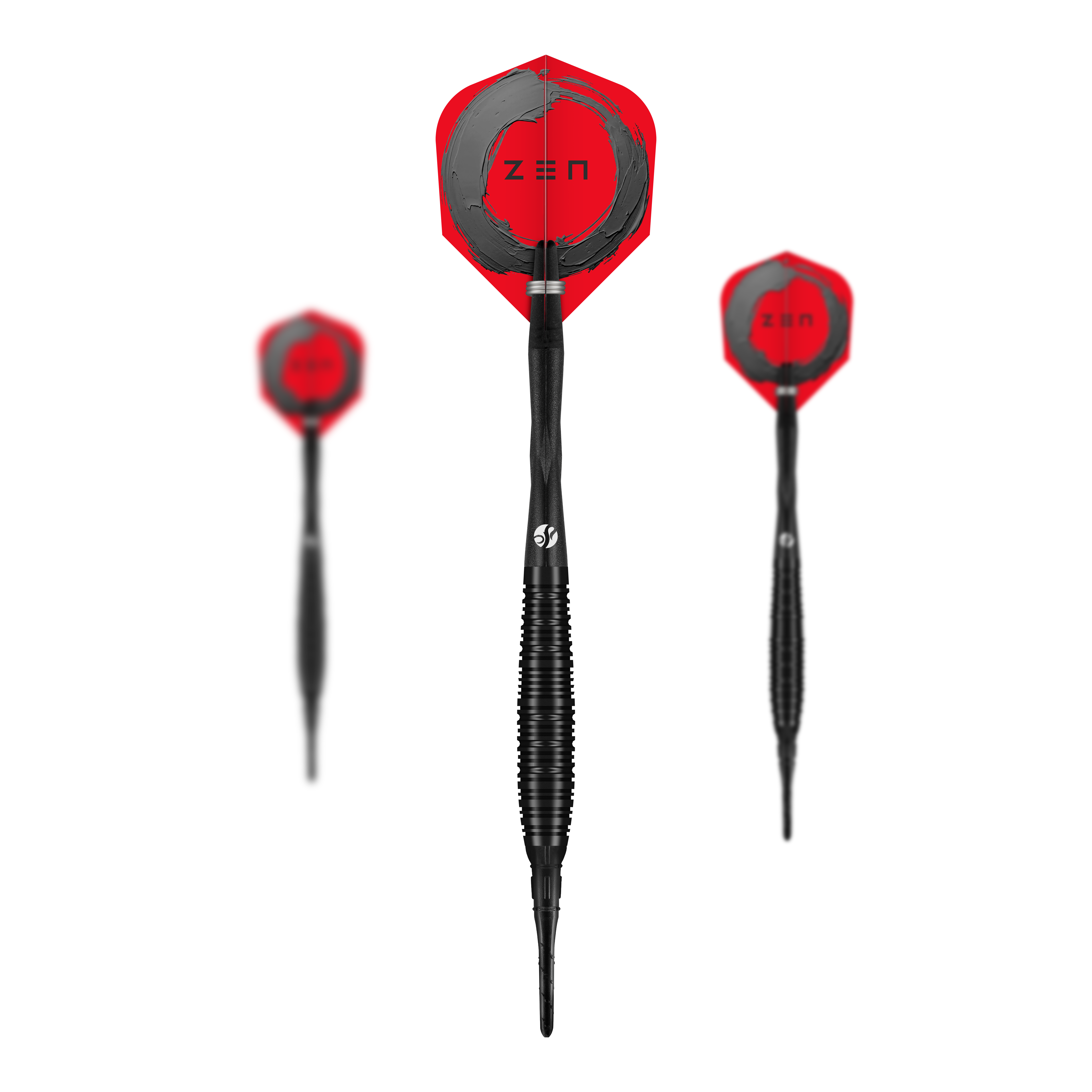 Shot ZEN Bomber softdarts - 20g Das Bild zeigt das Set der Shot ZEN Bomber Softdarts - 20g. Es handelt sich um hochwertige Softdarts für den professionellen Einsatz.