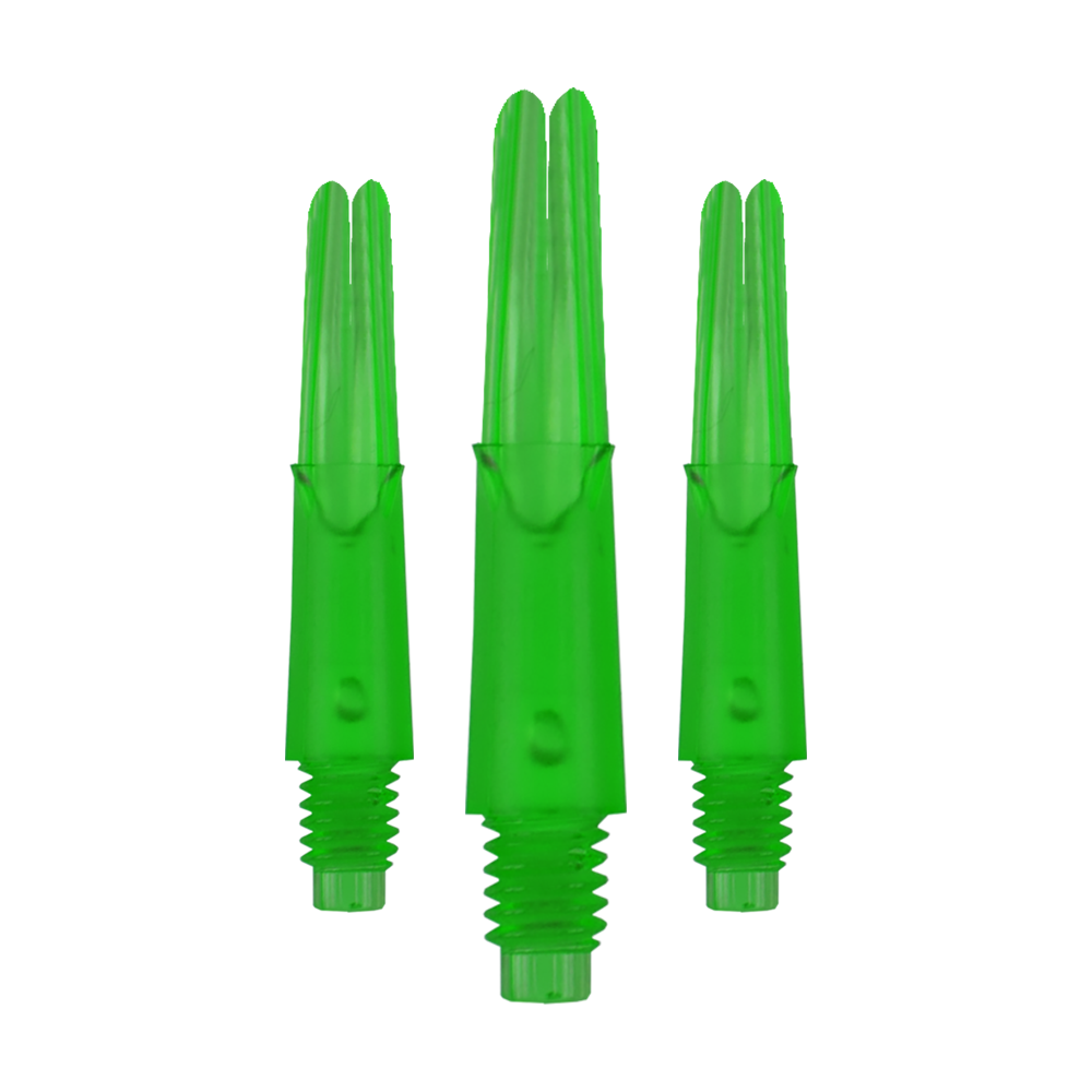 L-Style L-schachten vergrendeld recht - Groen L-Style L-Shafts Locked Straight in einzigartiger Farbe als Set. Das Bild zeigt mehrere Schäfte nebeneinander.