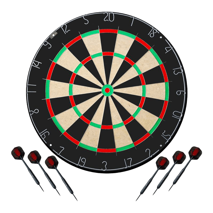 Karella Dartboard BullOut Set inclusief 2 sets stalen darts Karella Dartboard BullOut Set inclusief 2 sets stalen darts