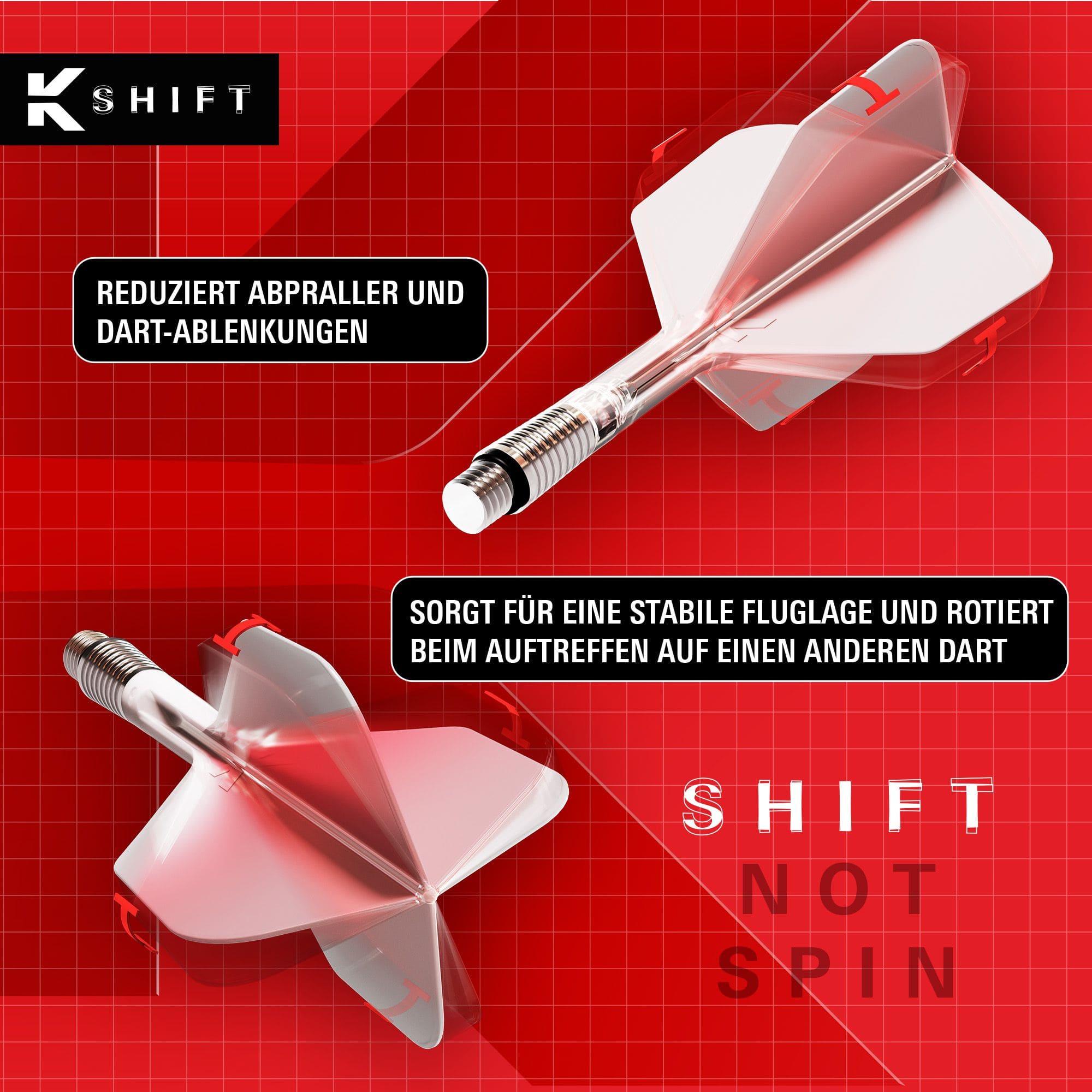 Target K-Shift No2 standaardvluchten - wit Abgebildet ist das Produkt Target K-Shift No2 Standard Flights in Weiß. Die Abbildung betont das Aussehen und die Details dieser Dart Flights.