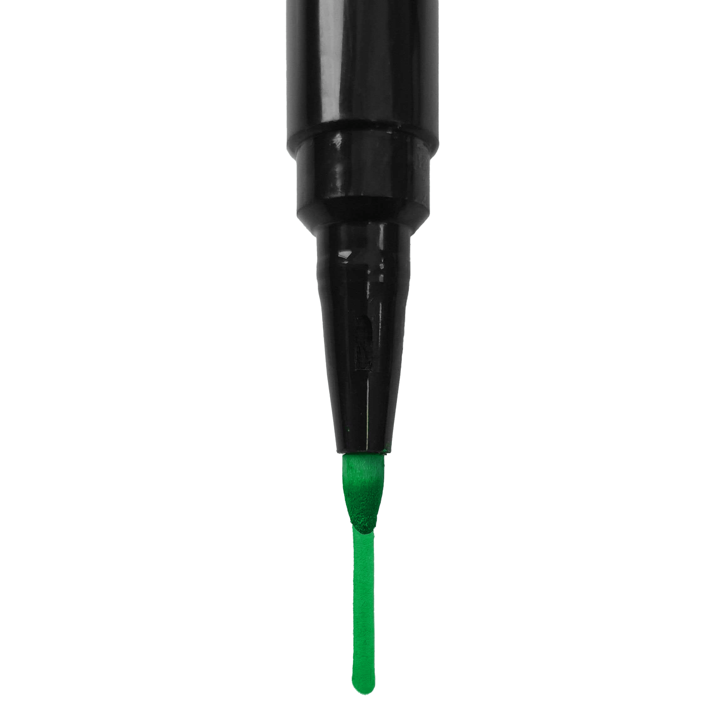 Bordmarker Dies ist ein schwarzer Boardmarker mit einer grünen Spitze. Die Spitze hinterlässt eine grüne Linie.
