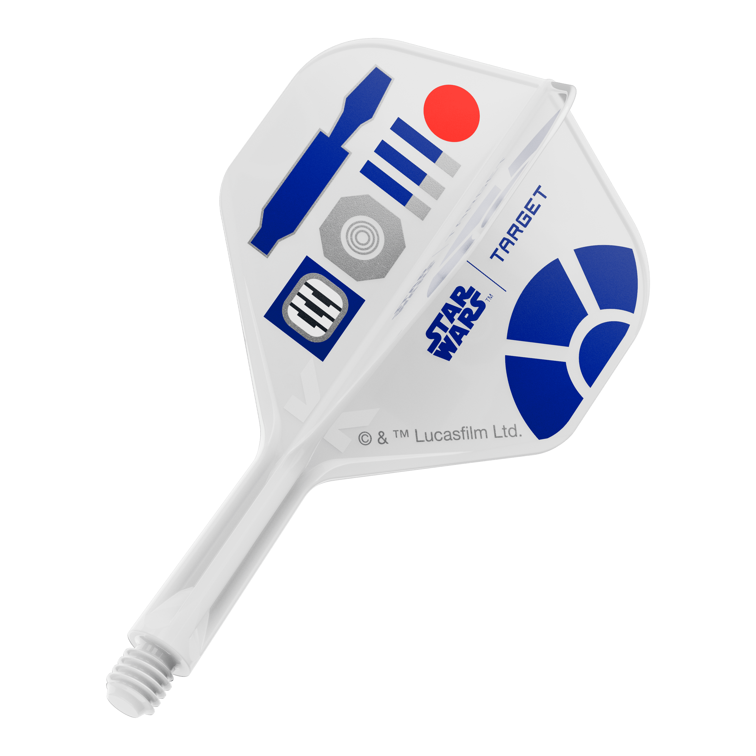Target Star Wars K-Flex R2D2 No2 Standaardvluchten Dieses Bild ist einem Produkt mit dem Dateinamen 410513_Target_StarWars_KFlex_R2D2_No2_Standard_Flights_Short_19mm_1 zugeordnet. Es handelt sich wahrscheinlich um einen kurzen Dart-Flight im Star Wars R2D2 Look.