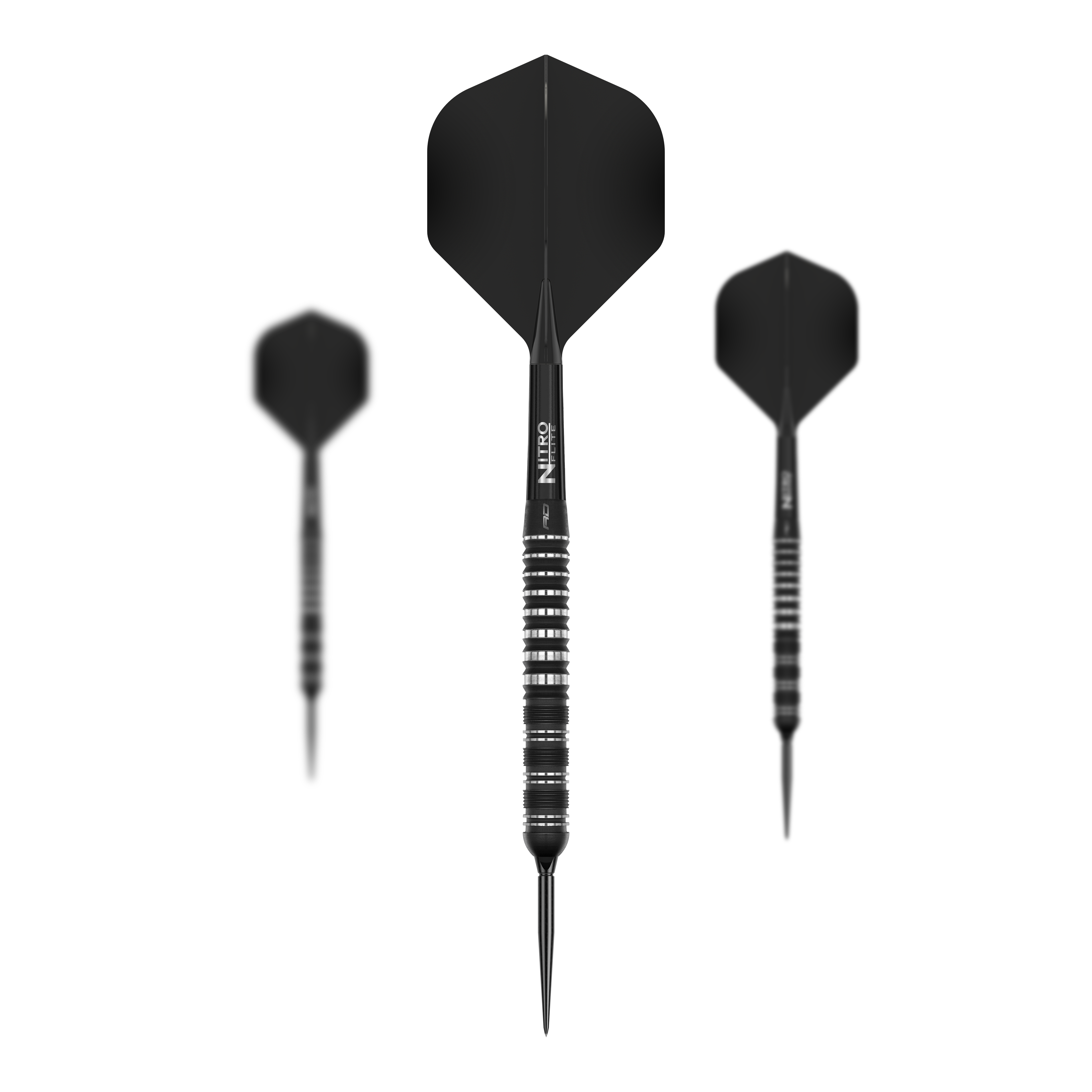 Red Dragon Sable Parallel Switch Point Stalen Darts Gezeigt wird ein Set der Red Dragon Sable Parallel Switch Point Steeldarts. Das Set enthält drei Darts in silberner Farbe.