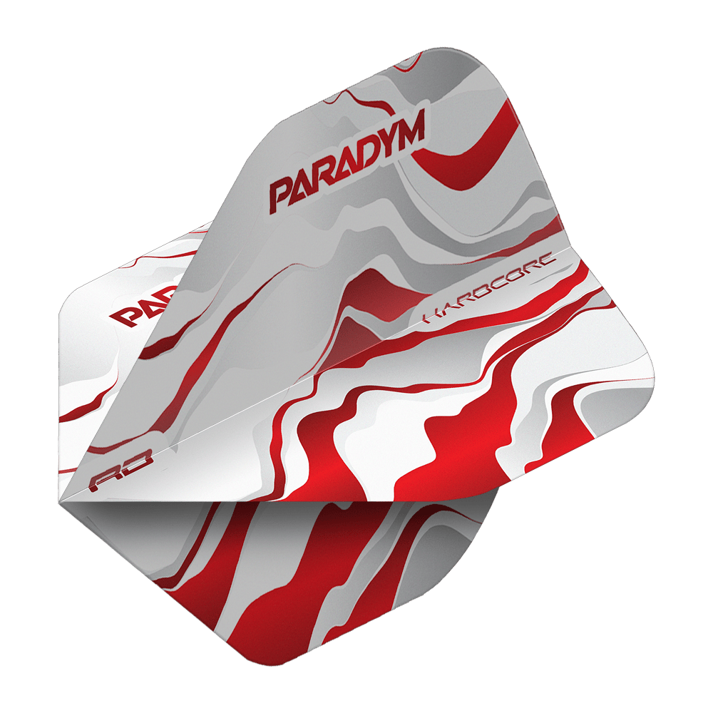 Red Dragon Hardcore Premium Paradym Red Premium No2 Standaard Vluchten Zu sehen sind Red Dragon Hardcore Premium Paradym Red Premium No2 Standard Flights. Dieses Dart-Flight-Set besticht durch ein rotes Premium-Design.