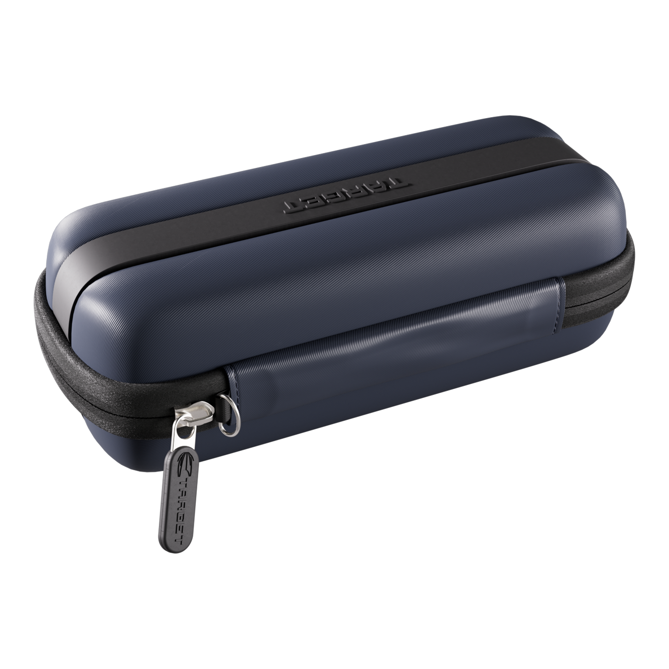 Target BOA Dartcase Das Foto zeigt ein Target BOA Dartcase in Navy und Dunkelgrau. Es schützt und organisiert Dartpfeile und Zubehör.