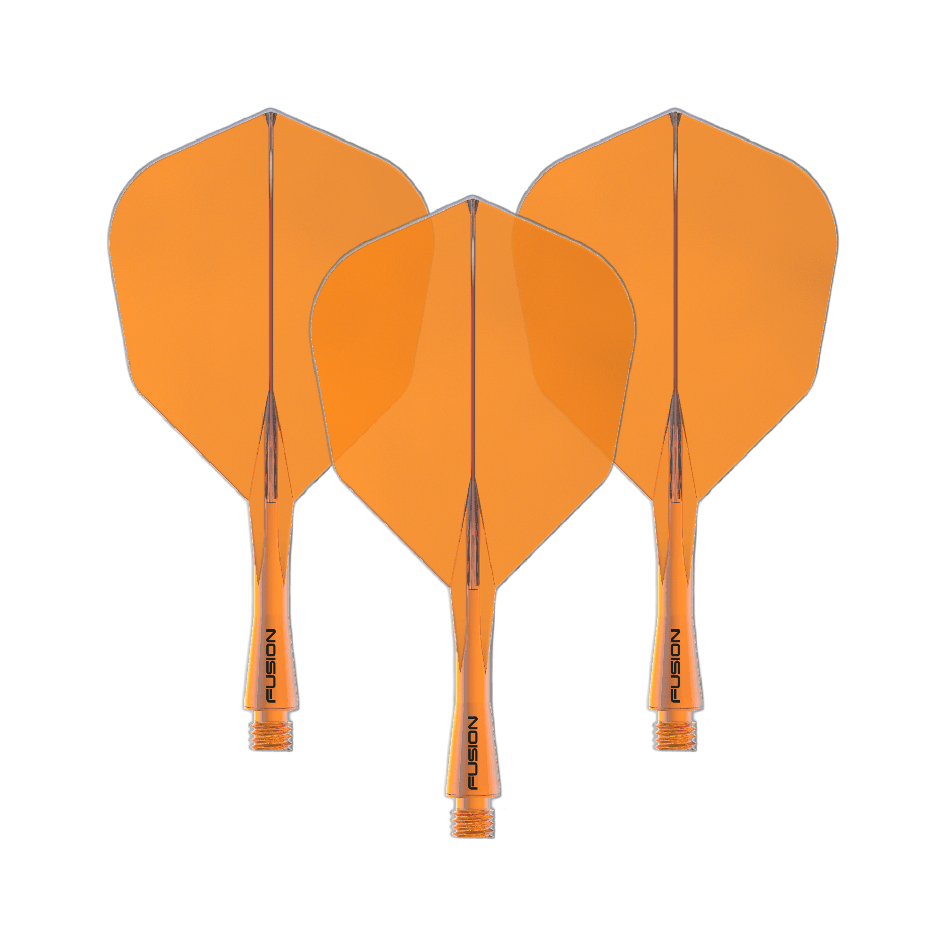 Winmau Fusion Flight Shaft System No6 Neon Oranje Dies ist ein Bild eines Winmau Fusion Flight Shaft Systems No6 in Neon Orange, 22 mm. Das Produkt wird als Set dargestellt.