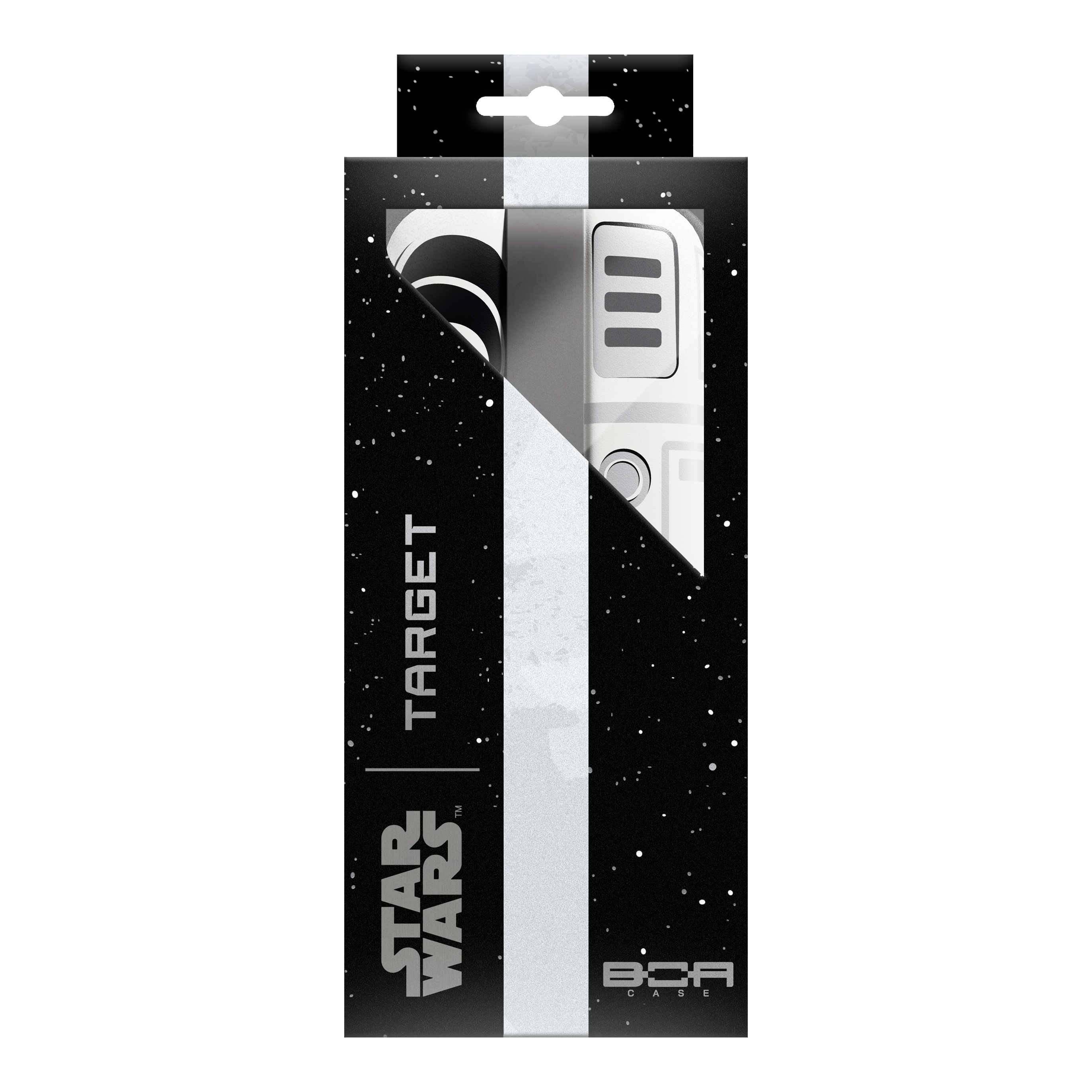 Zu sehen ist das Target Star Wars Boa Dartcase mit Stormtrooper-Motiv. Das Etui ist praktisch für den Transport und die sichere Aufbewahrung von Darts.