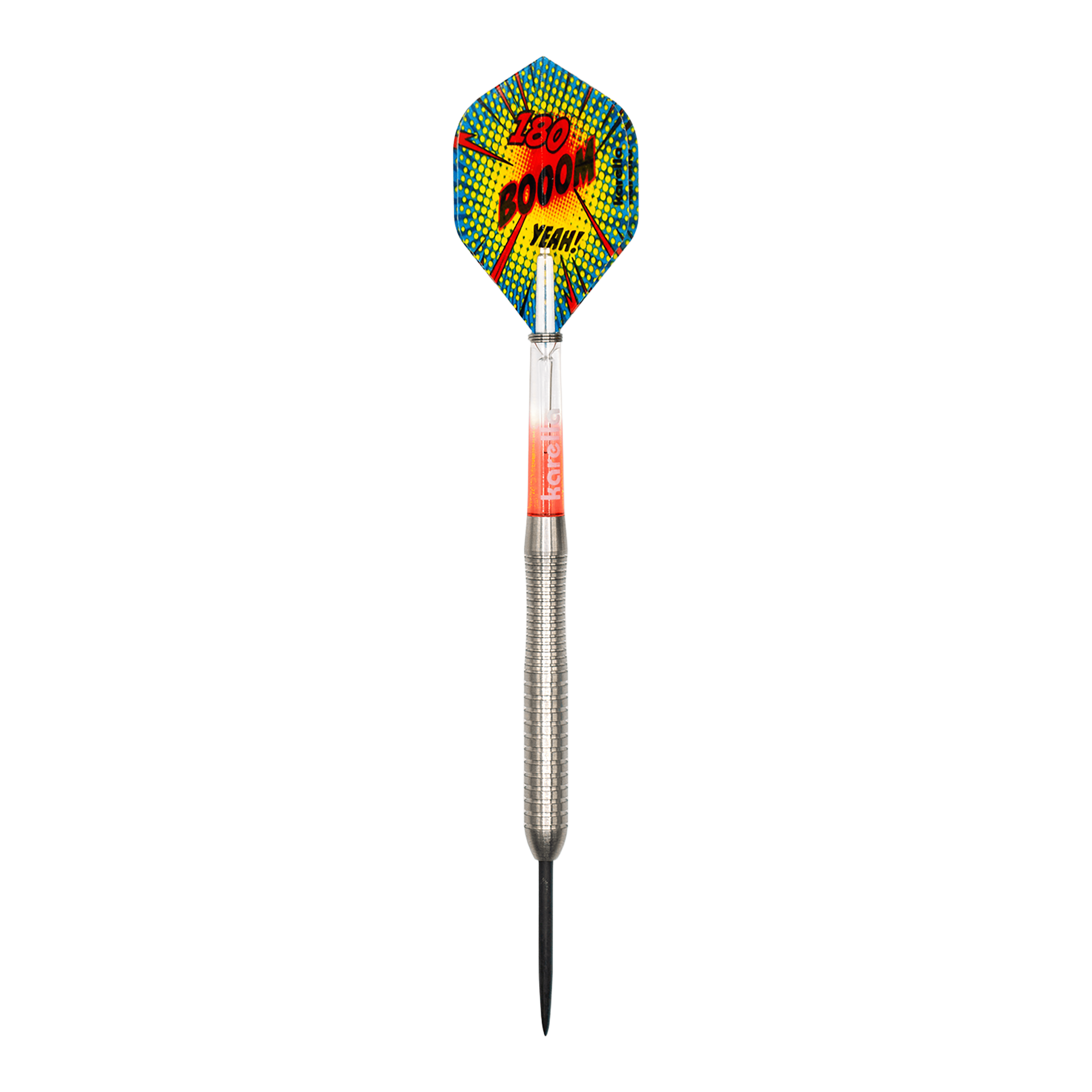 Karella Comic Line CL-2 stalen dartpijlen - 23 g Auf dem Bild ist das Produkt Karella Comic Line CL-2 Steeldarts - 23g zu sehen. Der Dartpfeil ist detailreich dargestellt.