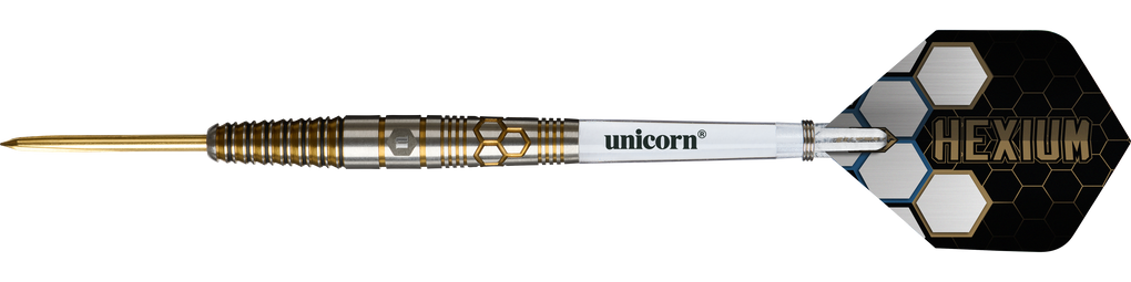 Unicorn Hexium Style 03 Goud & Zwart Steeldarts