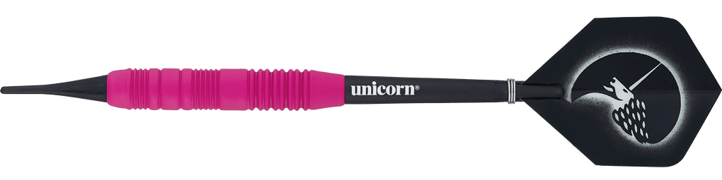 Unicorn Core Plus rubberen roze softdarts - 19 g