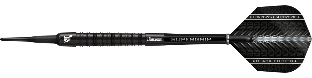 Harrows Supergrip Black Edition zachte darts