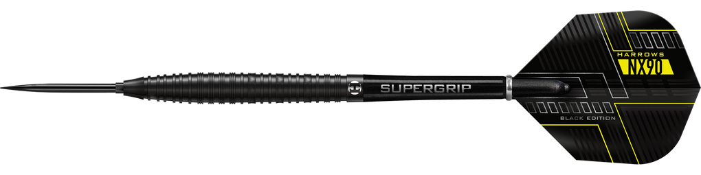 Harrows NX90 Black Edition Tapered Quick Point Steel Darts