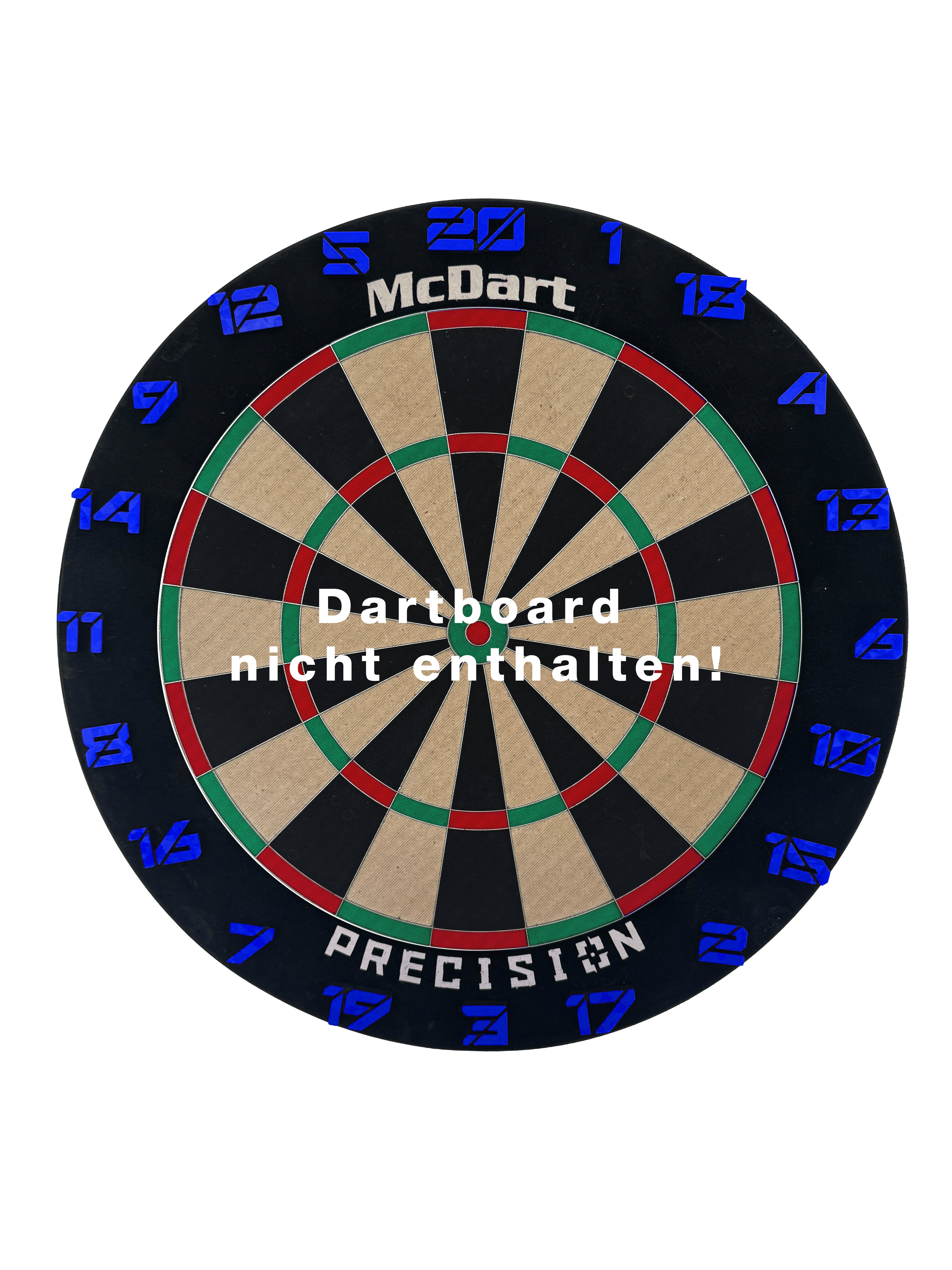 McDart Dartbord Nummerringen / Nummerring Cyber Das Bild zeigt das Cyber Blau Board. Das Produkt hat ein auffälliges blaues Design.