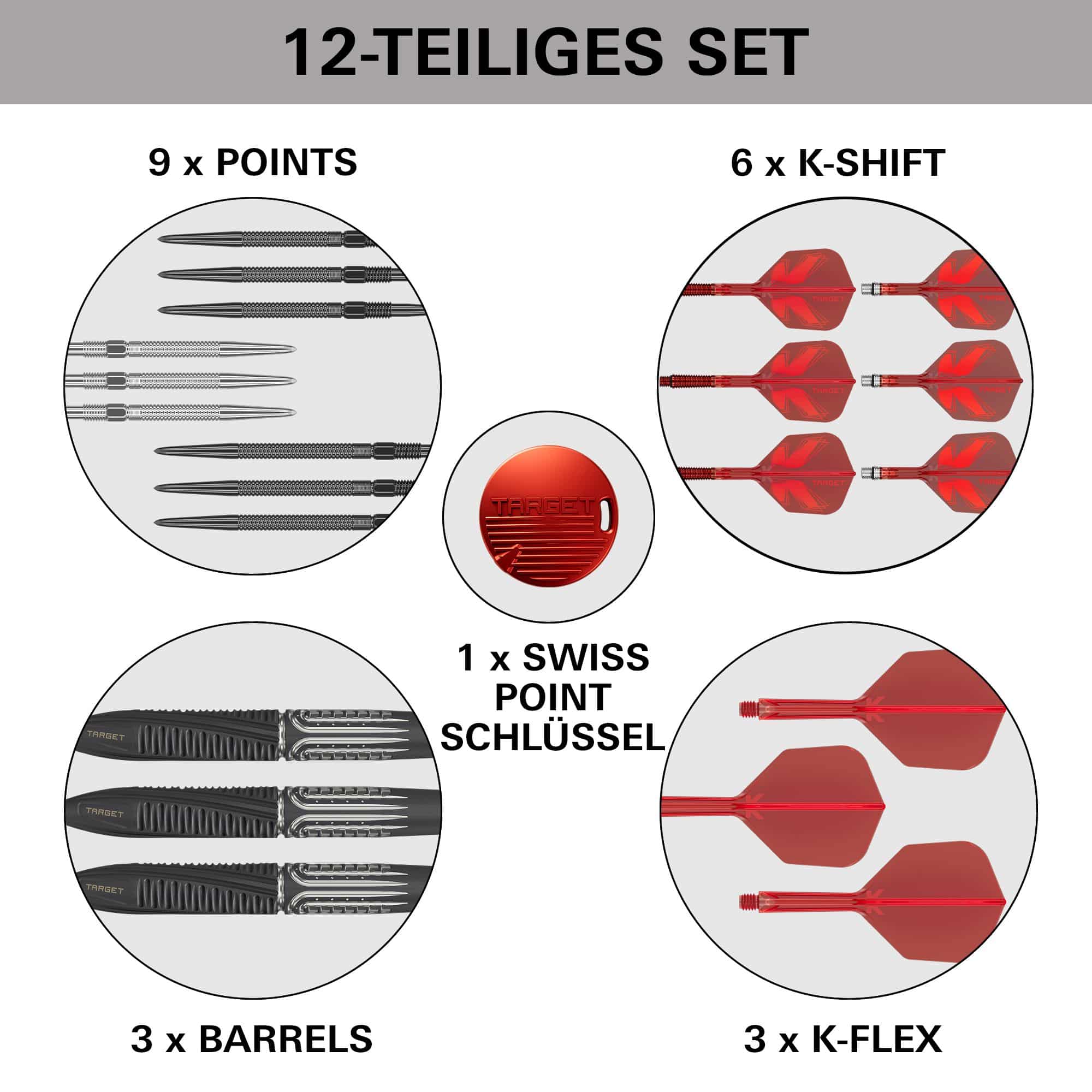 Target Shift Swiss Point stalen dartpijlen Target Shift Swiss Point stalen dartpijlen