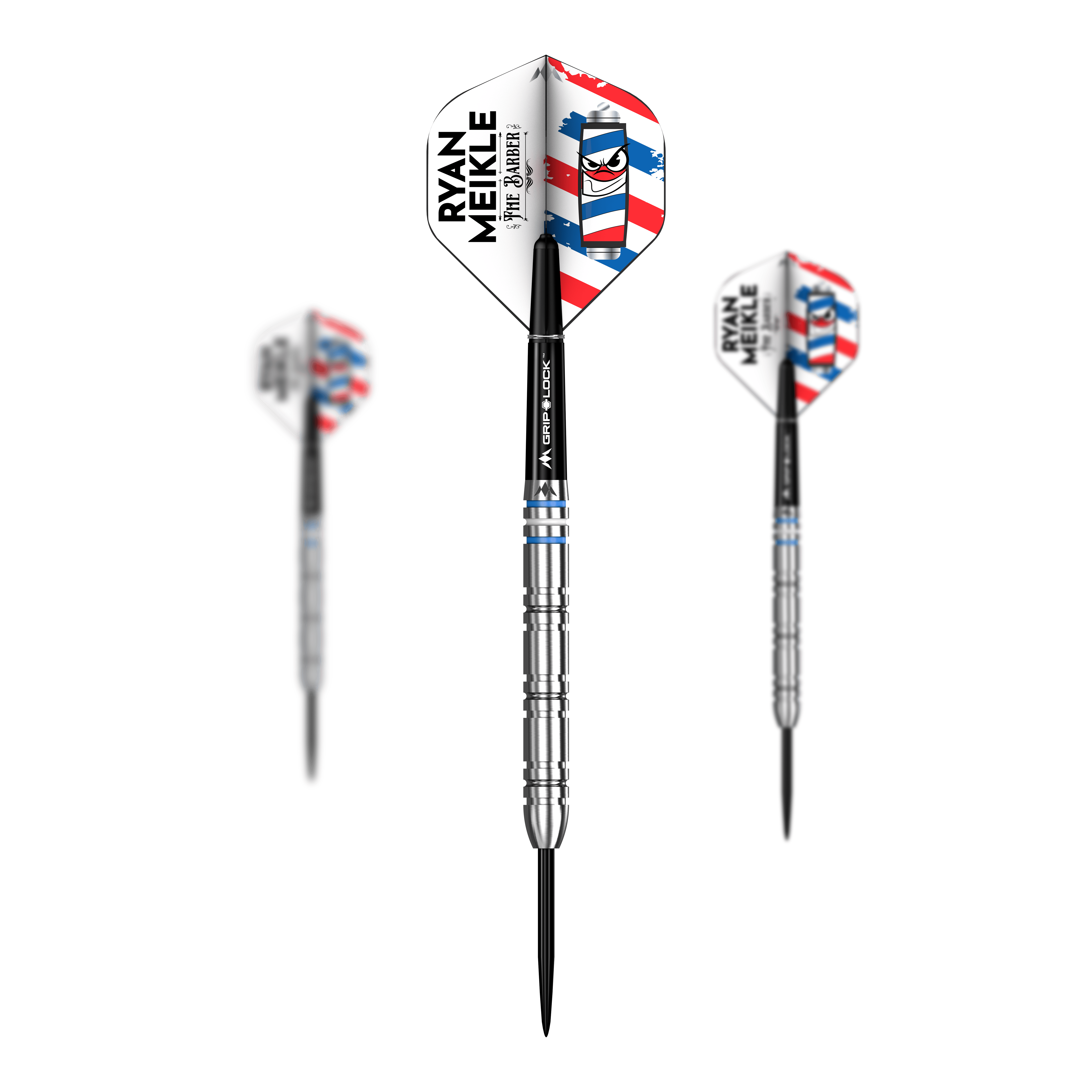 Mission Ryan Meikle The Barber Steeldarts - 23g Set ist zu sehen. Das Produkt wird aus mehreren Perspektiven gezeigt.