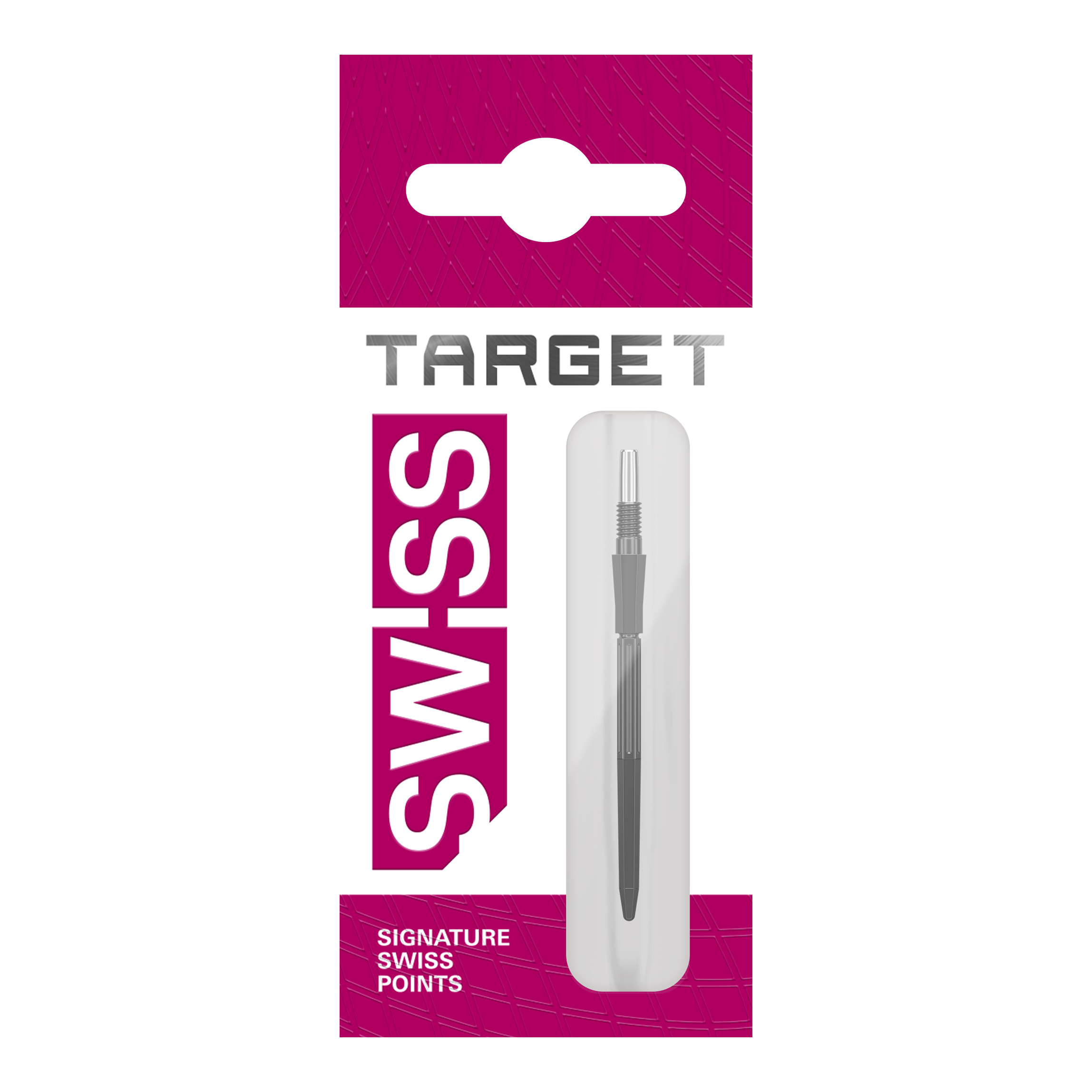 Auf diesem Bild ist eine schwarze Dartspitze abgebildet. Die Spitze misst 35 mm.