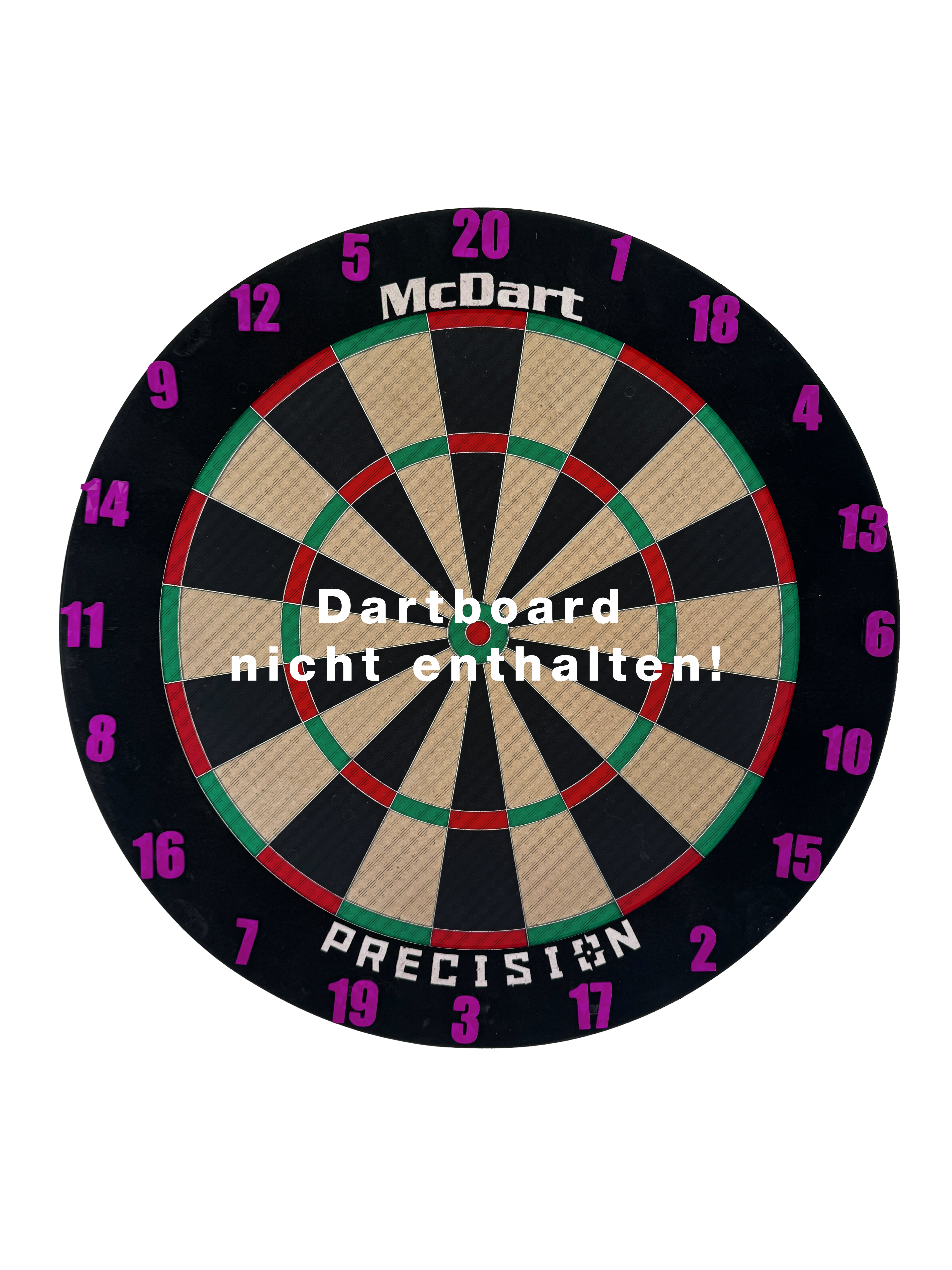 McDart Dartbord Nummerringen / Klassieke Nummerringen Ein lila Board im klassischen Design wird auf dem Foto dargestellt. Das schlichte Design steht im Vordergrund.