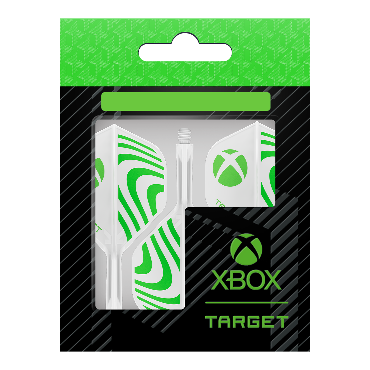 Target Xbox K-Flex No2 standaard flight controllers - wit Das Foto zeigt die Target Xbox K-Flex No2 Standard Flights - Weiß. Die Dart-Flights sind weiß und für Xbox entworfen.
