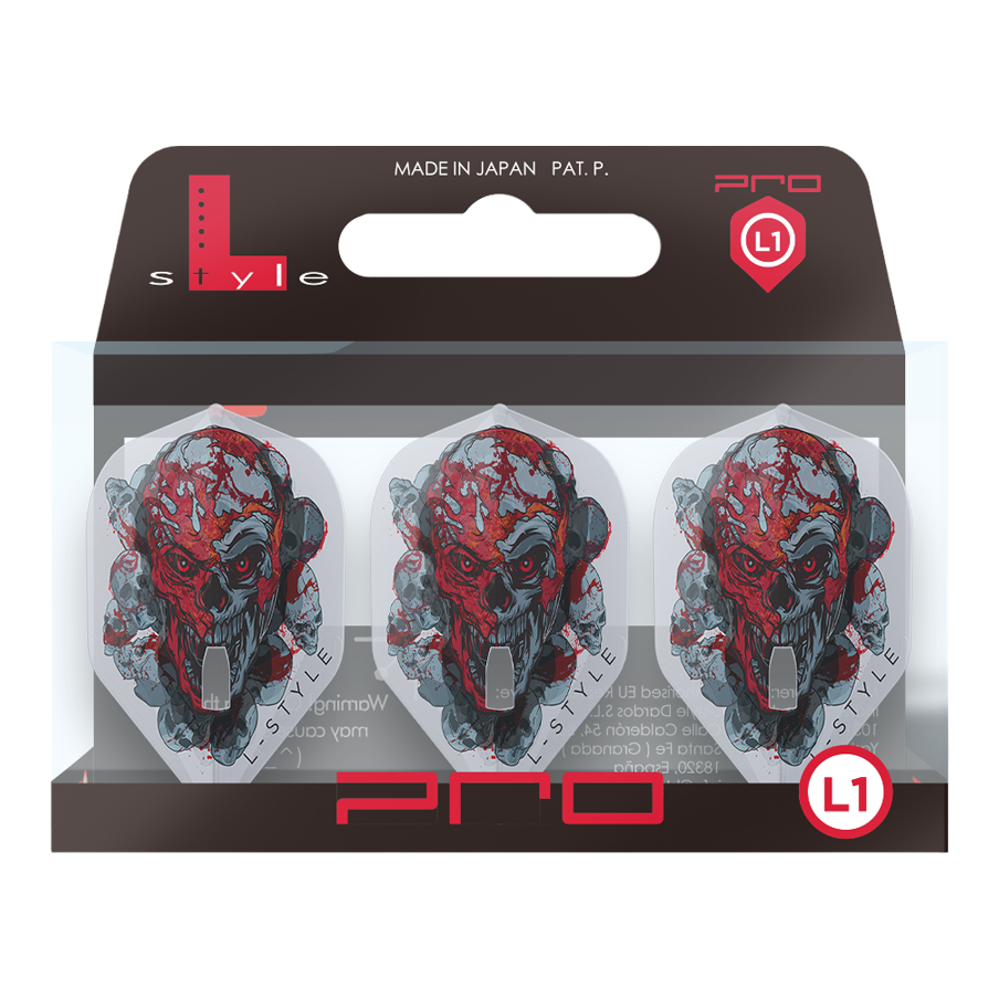 L-Style Ryan Searle Signature V4 Clear White L1PRO Flights Das Bild zeigt die L-Style Ryan Searle Signature V4 Clear White L1PRO Flights. Es handelt sich um hochwertige Flights für Dartsport.