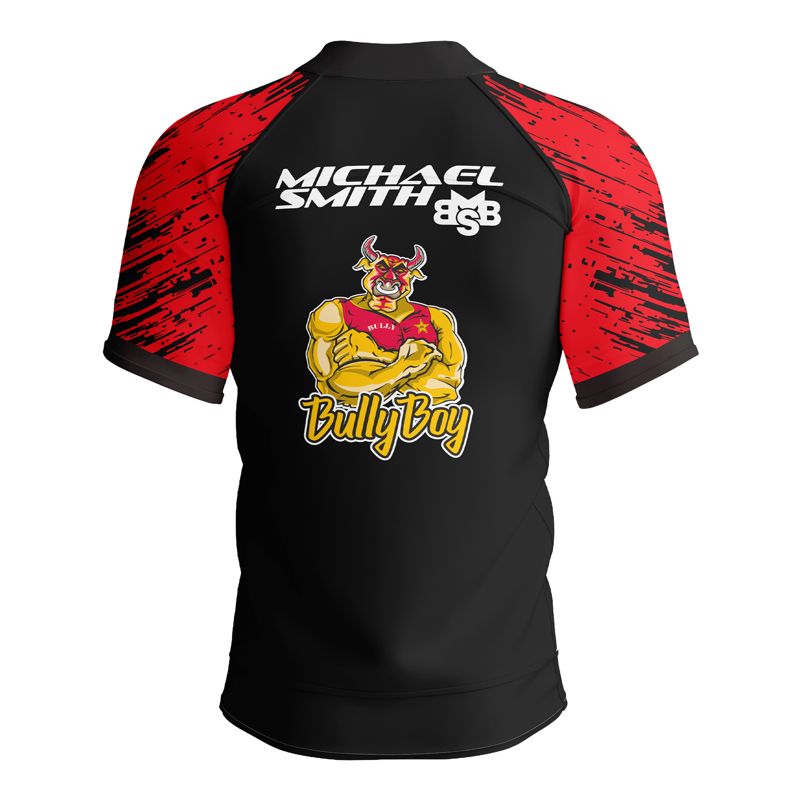 Shot Michael Smith Red Stripe Polo Dart Shirt
