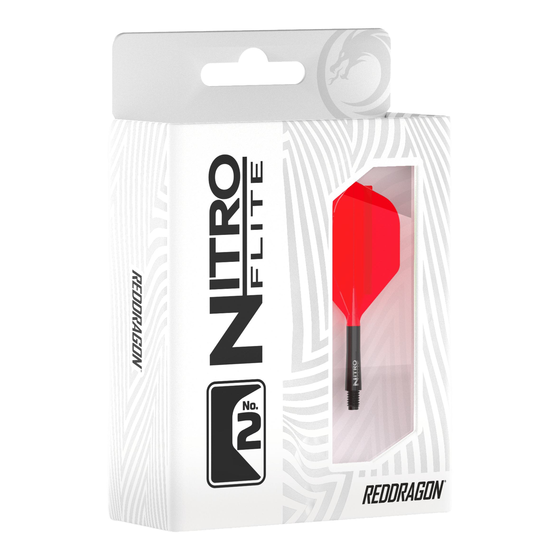 Red Dragon Nitroflite - Zwarte Schacht Rode No2 Vluchten Abgebildet ist das Produkt Red Dragon Nitroflite - Black Shaft Red No2 Flights. Die Flights sind für Dartpfeile geeignet und haben schwarze und rote Farben.