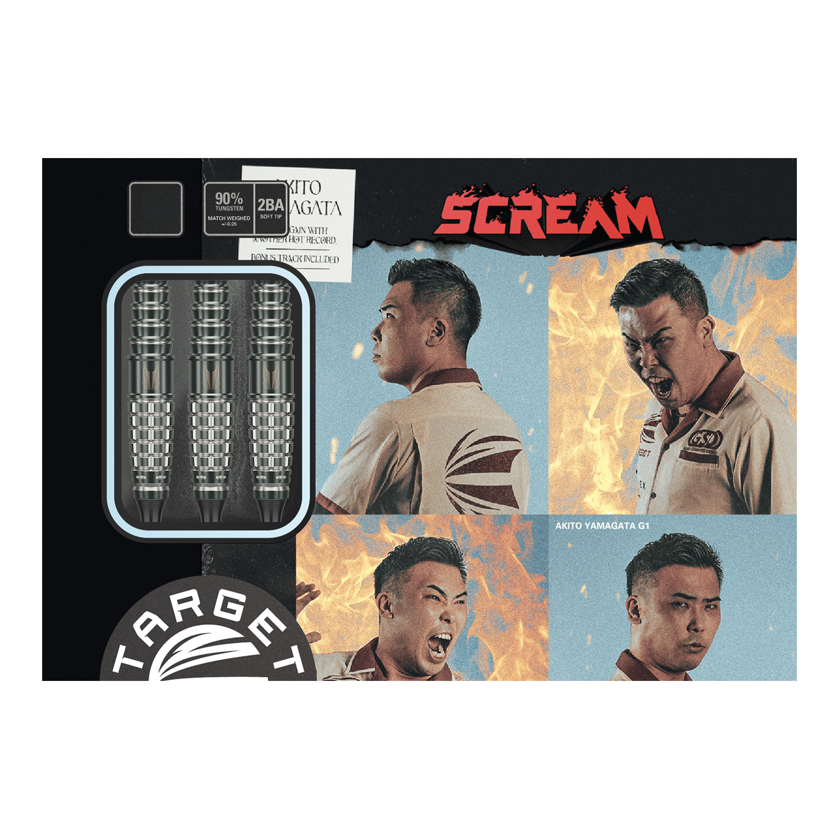 Target Japan Akito Yamagata Scream GEN1 Zachte darts - 19g