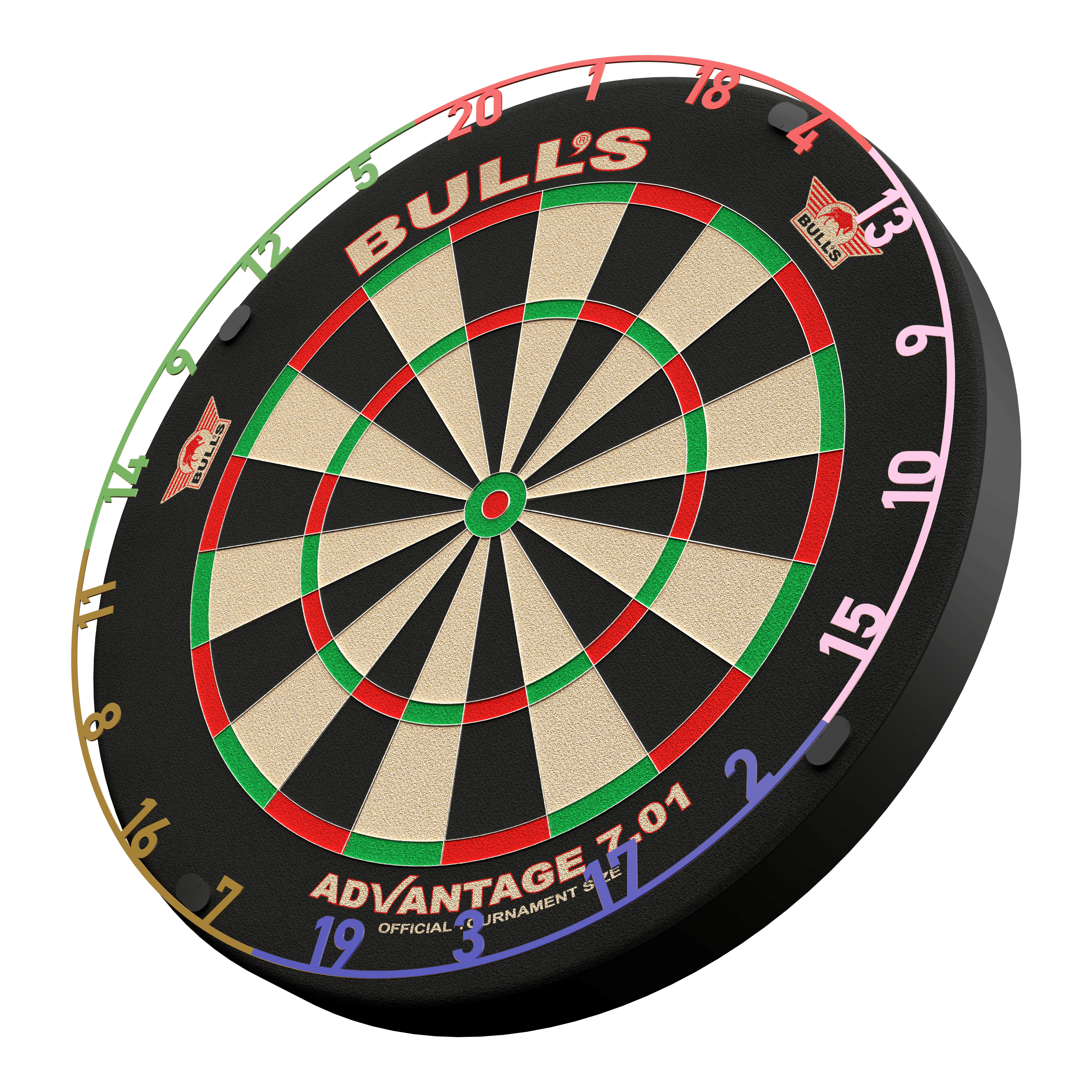 Bulls NL Nummer Ringset - 5 Kleuren Zu sehen ist das Bulls NL Zahlenring Number Ring Set - 5 Farben. Das Set beinhaltet mehrere bunte Zahlenringe für Dartscheiben.