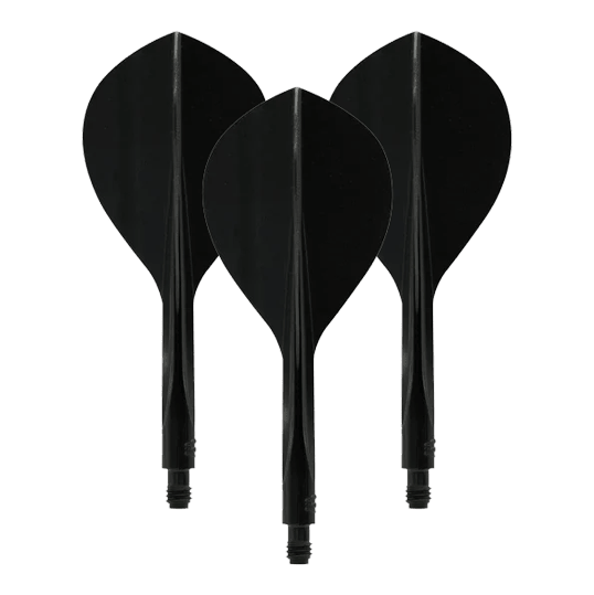 Condor Ax 120 Flight System Teardrop - Zwart Hier ist das Condor Axe 120 Flight-System Teardrop in Schwarz abgebildet. Es handelt sich um einen Flightsatz für Darts.