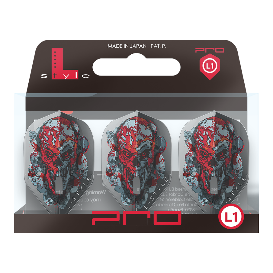 L-Style Ryan Searle Signature V4 Clear Black L1PRO Flights L-Style Ryan Searle Signature V4 Clear Black L1PRO Flights werden gezeigt. Die schwarzen Flights unterstreichen das moderne Design.