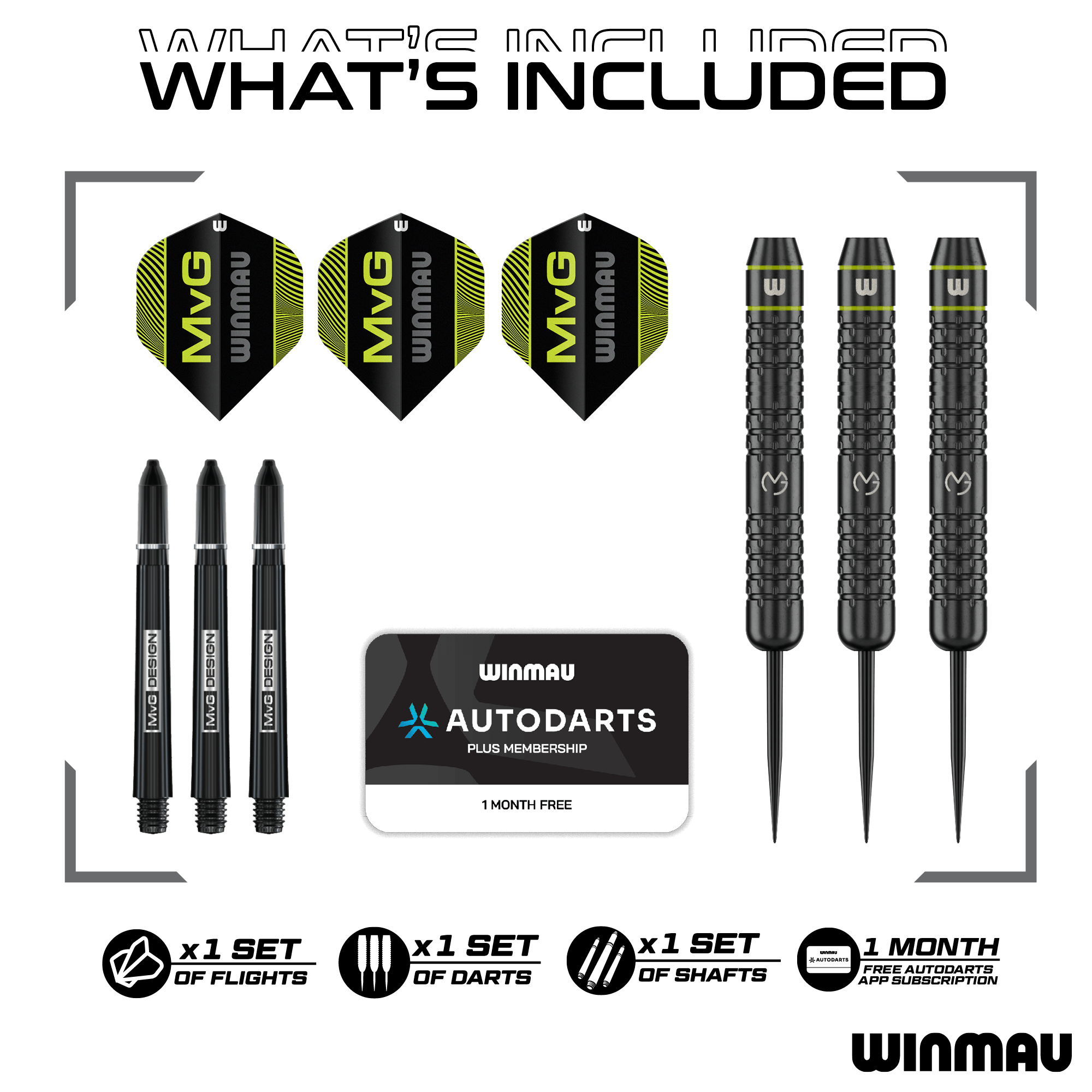 Winmau Michael Van Gerwen Core Messing Steeldarts - 21g
