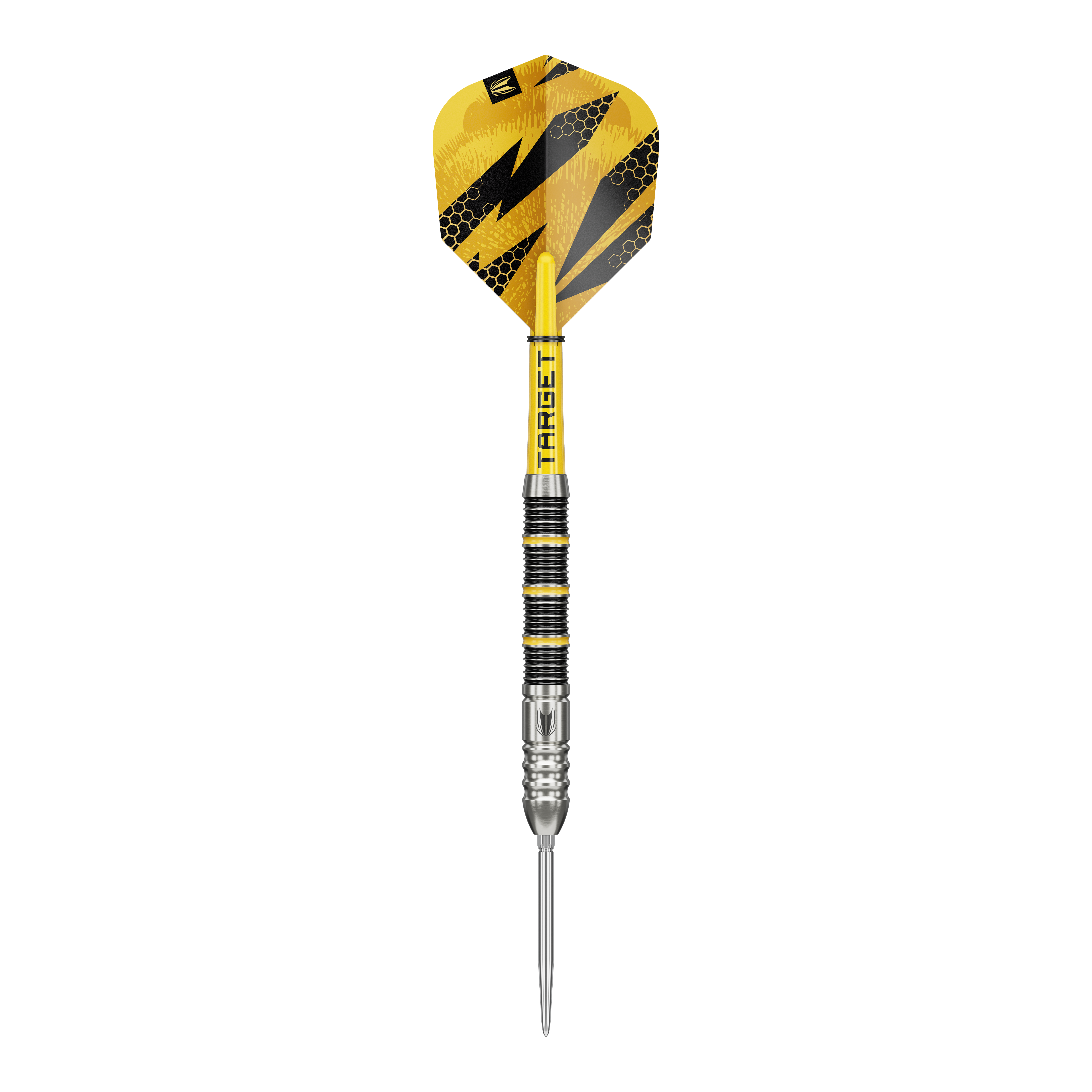 Das Foto präsentiert die Target Buzz 02 Swiss Points Steeldarts. Sie bieten ein optimales Spielerlebnis.