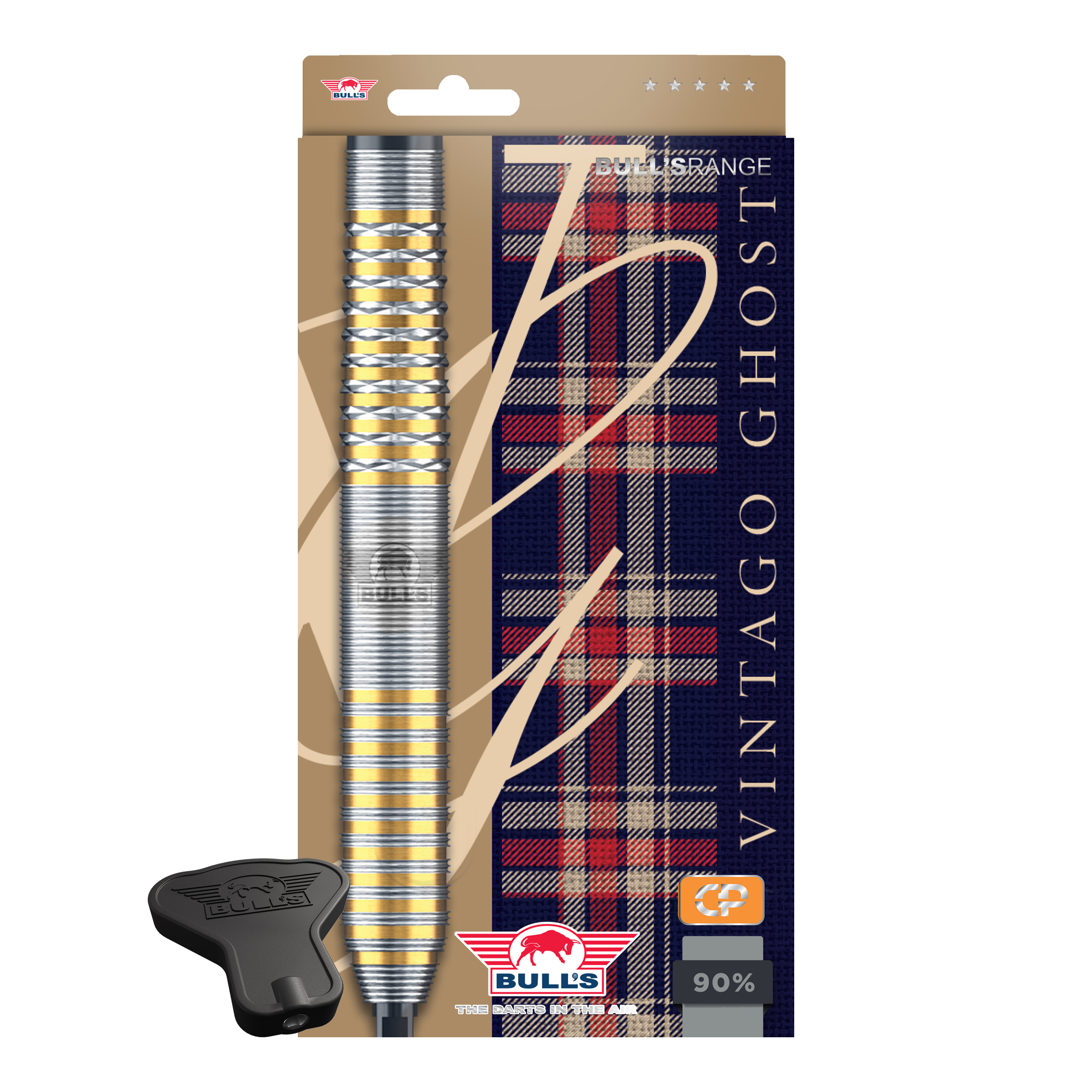 Bulls NL Vintage Ghost Convertible Points Stalen Darts Zu sehen ist das Produkt Bulls NL Vintago Ghost Convertible Points Steeldarts. Die Darts zeichnen sich durch ihre Wandelbarkeit und Präzision aus.