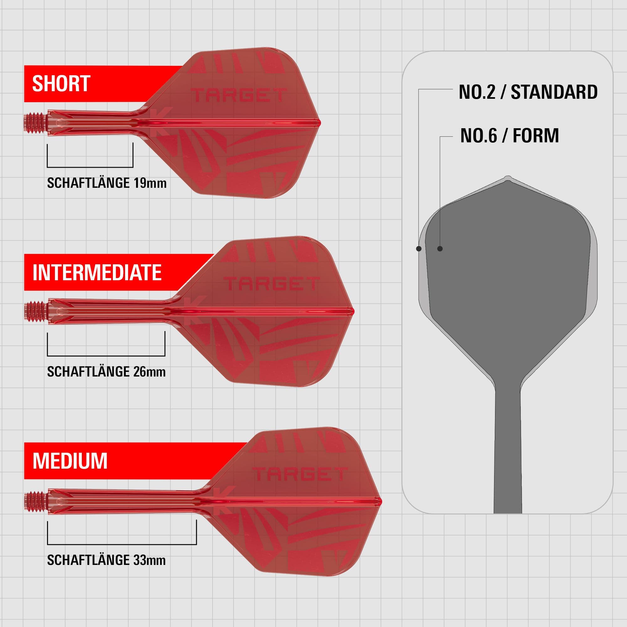 Target K-Flex Red No6 Flights Target K-Flex Red No6 Flights