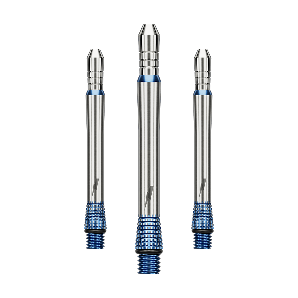 Target Phil Taylor Power Gx2 Titanium Shafts Das Bild stellt ein Set von Target Phil Taylor Power Gx2 Titanium Shafts mit 34,3 mm Länge dar. Diese Shafts sind speziell für Dartspieler gedacht.