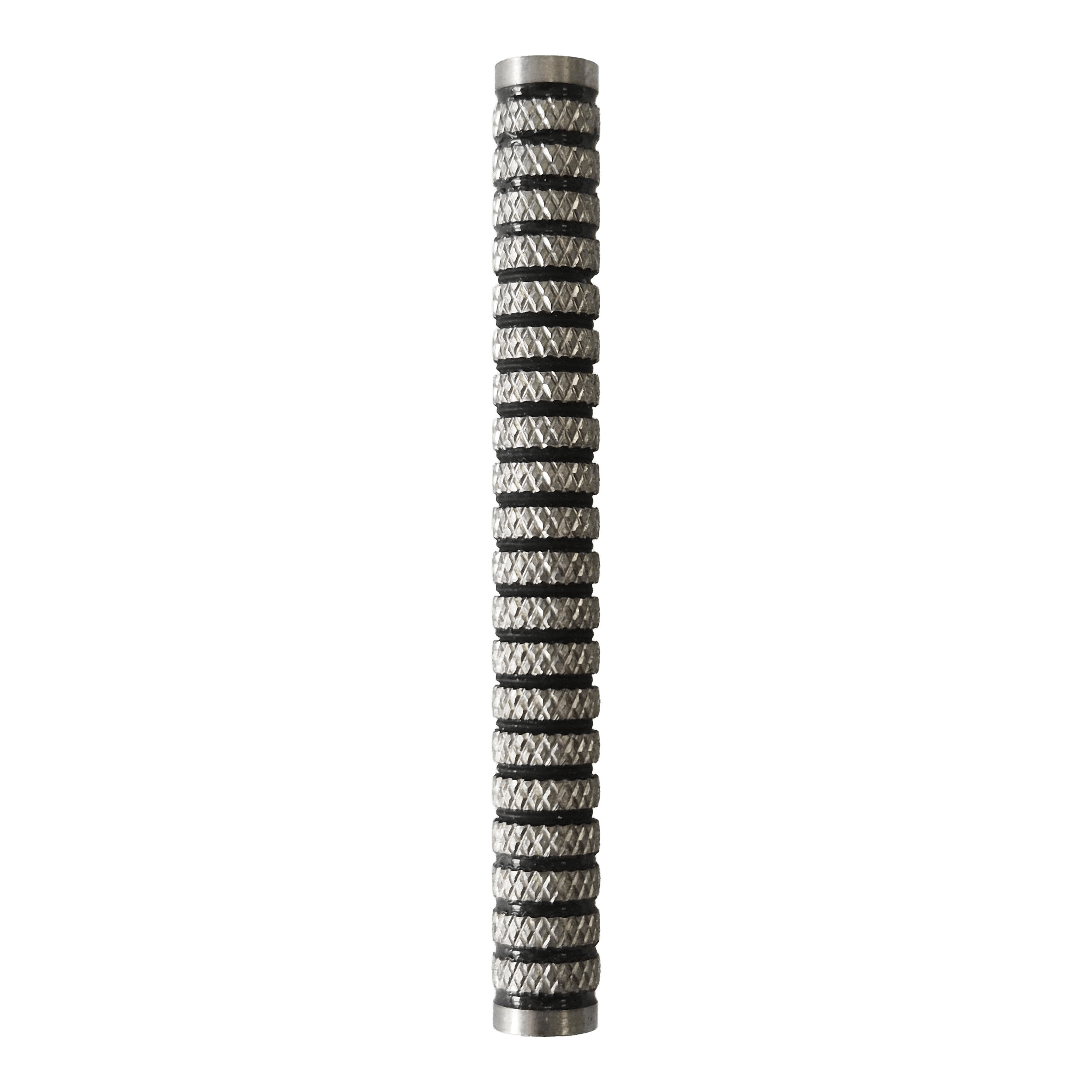 McDart Softdart Barrels met zwarte ring en kartelrand - 18 g Zu sehen sind die McDart Black Ring Knurled Softdart Barrels - 18g. Das Bild illustriert das Produkt mit schwarzen Rillen für einen besseren Halt.
