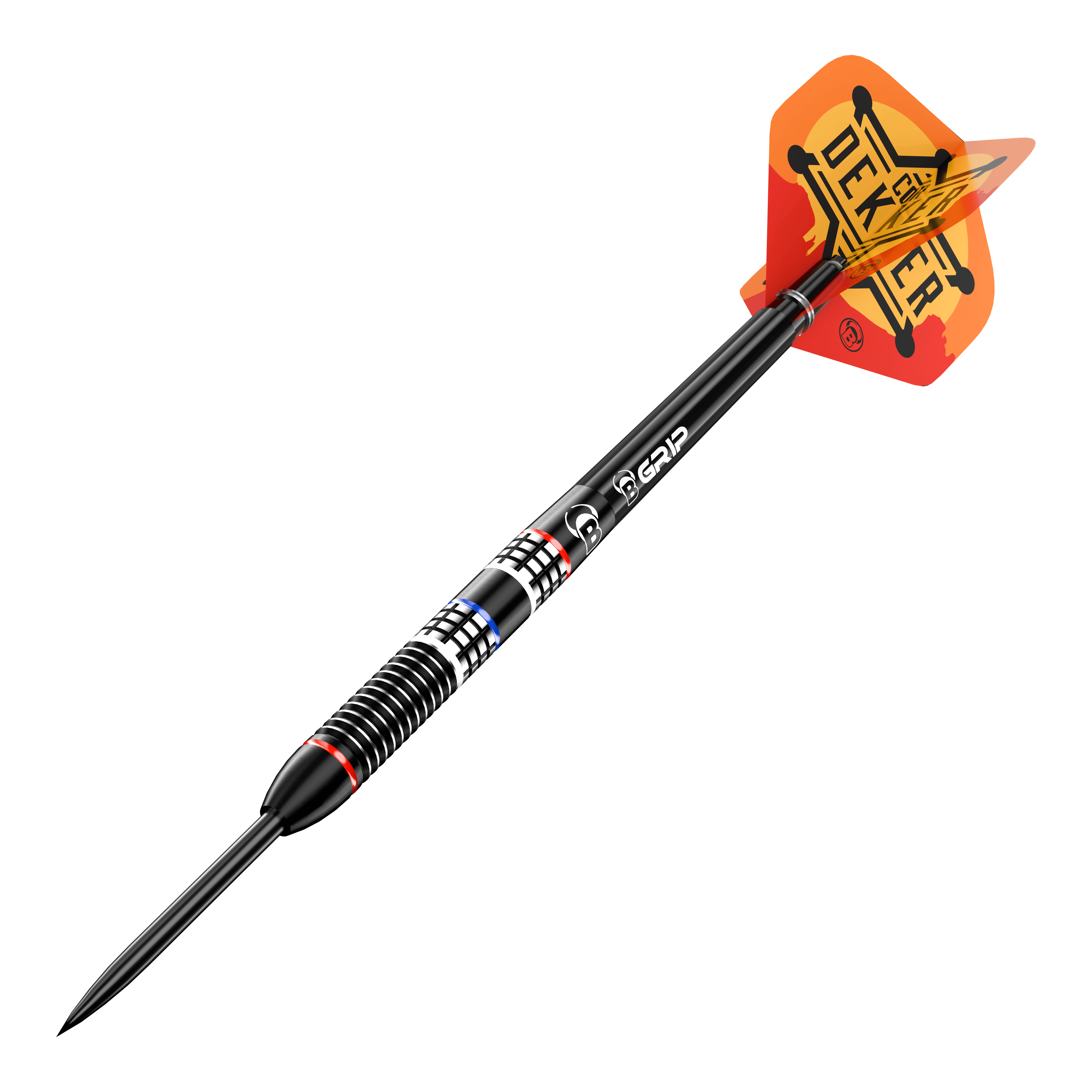 Die Abbildung zeigt Bulls Cor Dekker The Sheriff Steeldarts - 23g. Es handelt sich um einen hochwertigen Steeldartpfeil für professionelle Dartspieler.