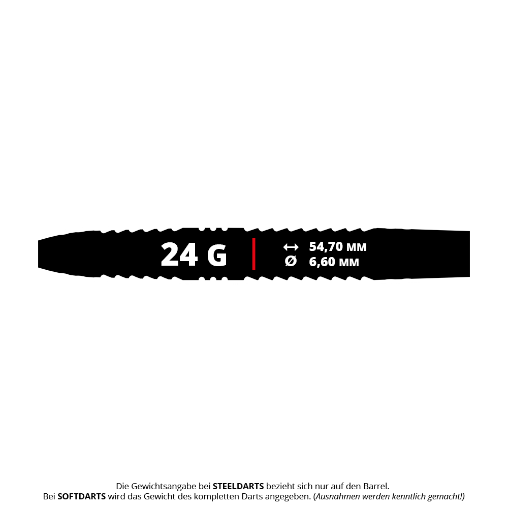 Das Produkt Bulls NL Lerena Rietbergen Steeldarts - 24g ist zu sehen. Die Steeldarts erscheinen in einer Nahaufnahme.