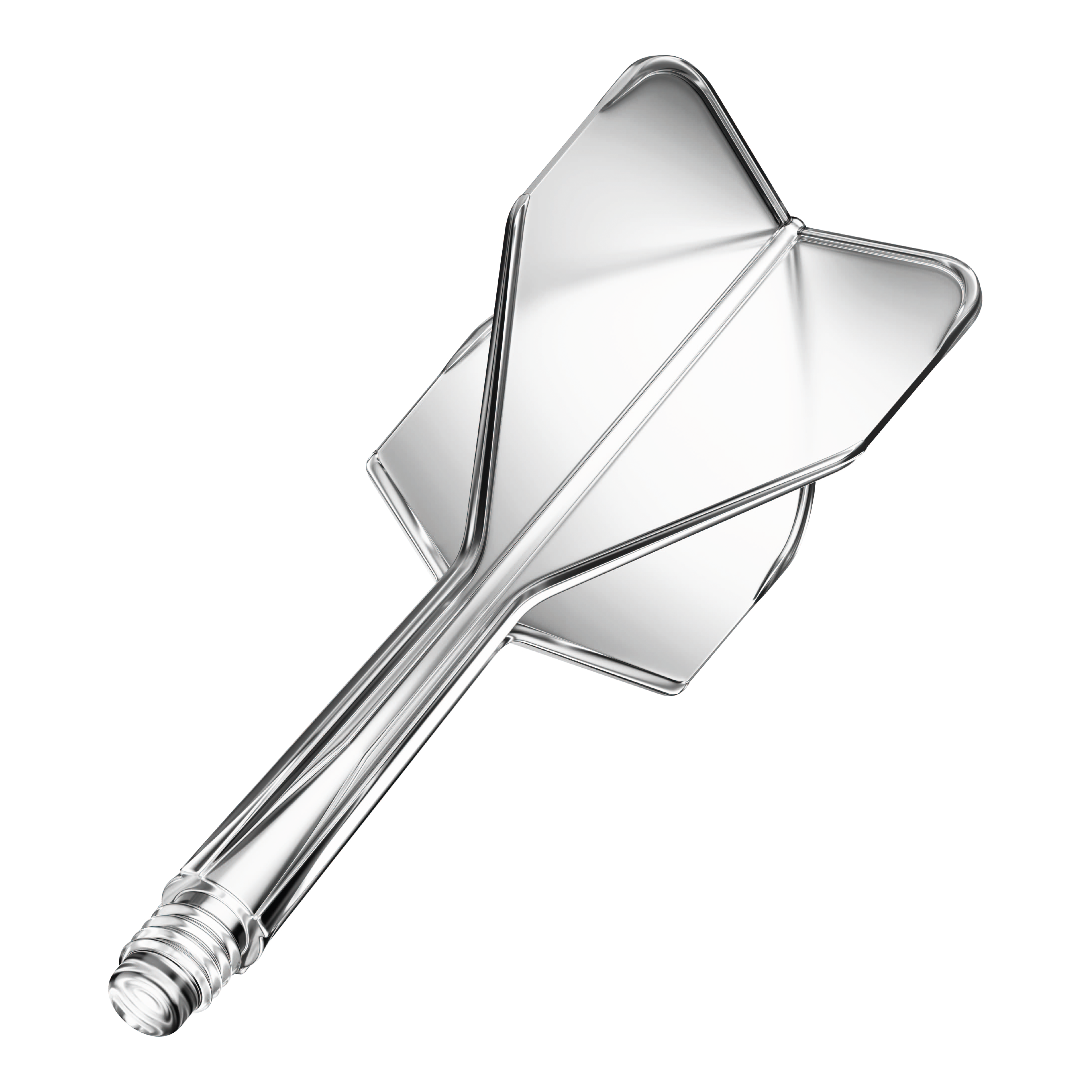 GOAT A1R No6 Flight Shaft-systeem - Helder Das Bild zeigt das Produkt "GOAT A1R No6 Flight-Shaft-System - Clear". Es handelt sich um ein durchsichtiges Dart-Flight- und Schaftsystem.
