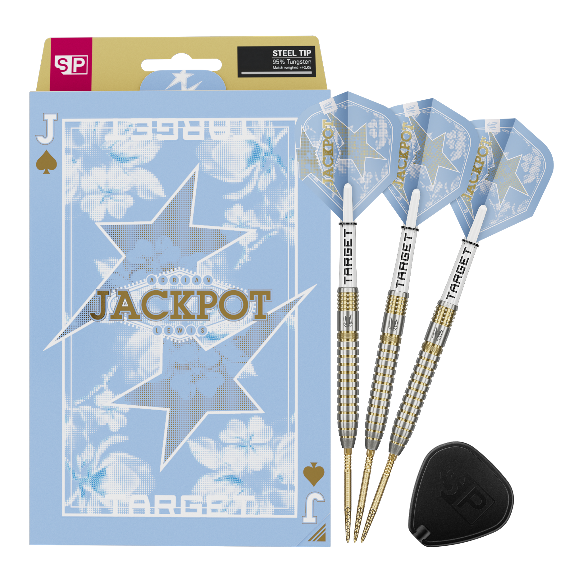 Targetwit Adrian Lewis Showdown Swiss Points Steeldarts Das Bild zeigt die Target Adrian Lewis Showdown Swiss Points Steeldarts. Die Darts sind für professionelle Spieler geeignet.