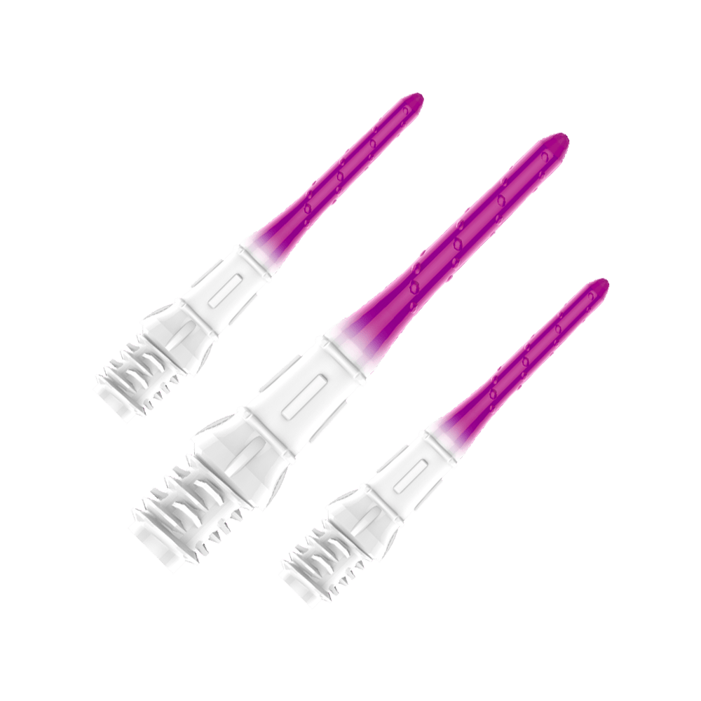 L-Style Premium Lippoint Gradiation Dart Tips (verpakking van 30) Dieses Bild zeigt ein Set der L-Style Premium Lippoint Gradiation Dartspitzen 30er Pack Grape. Mehrere Dartspitzen sind zusammen abgebildet.