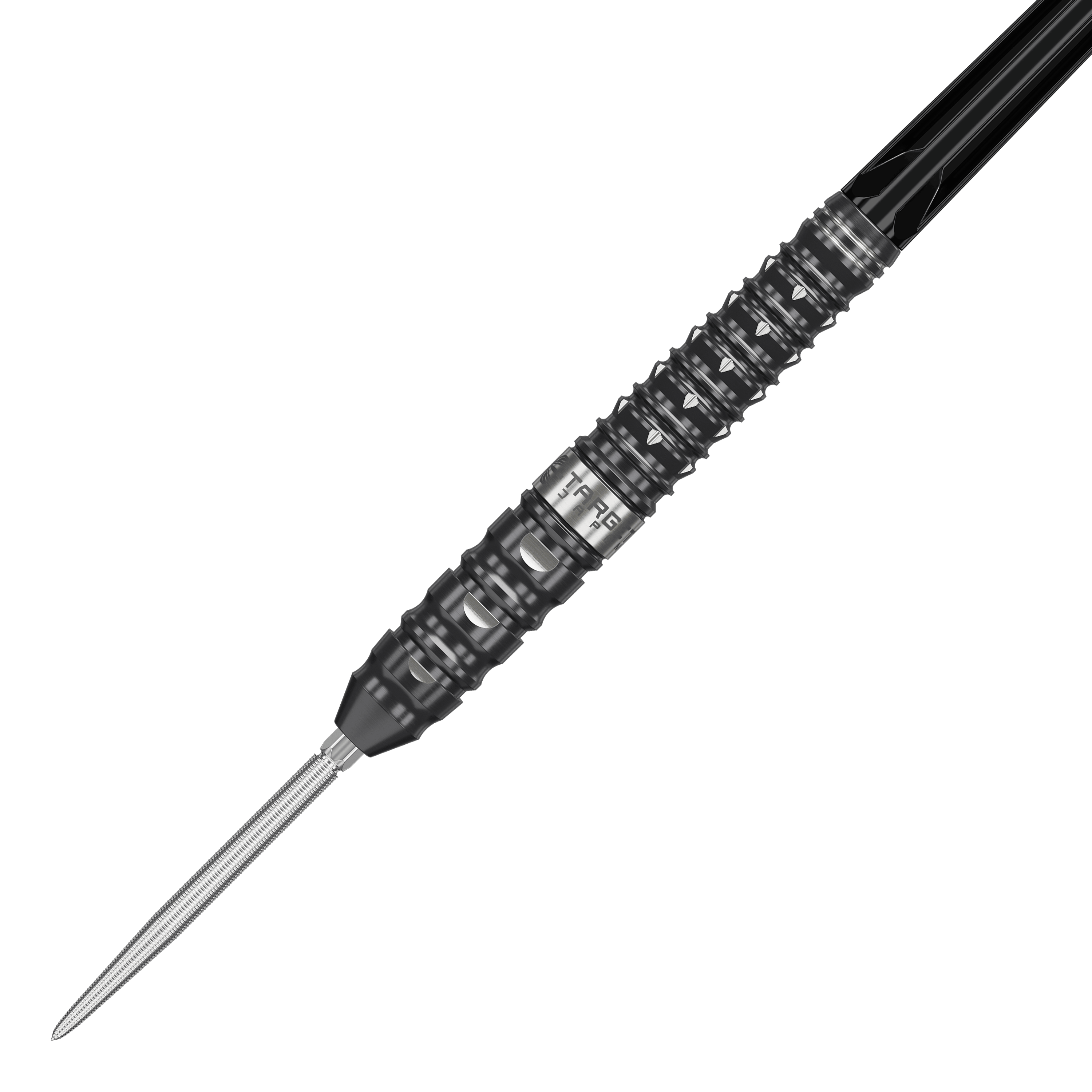 Target Japan Black Marque Eclipse Swiss Point stalen dartpijlen - 23 g Das Bild zeigt die Target Japan Black Marque Eclipse Swiss Point Steeldarts mit einem Gewicht von 23g. Diese hochwertigen Darts sind für Präzisionswürfe im Dartspiel entwickelt.